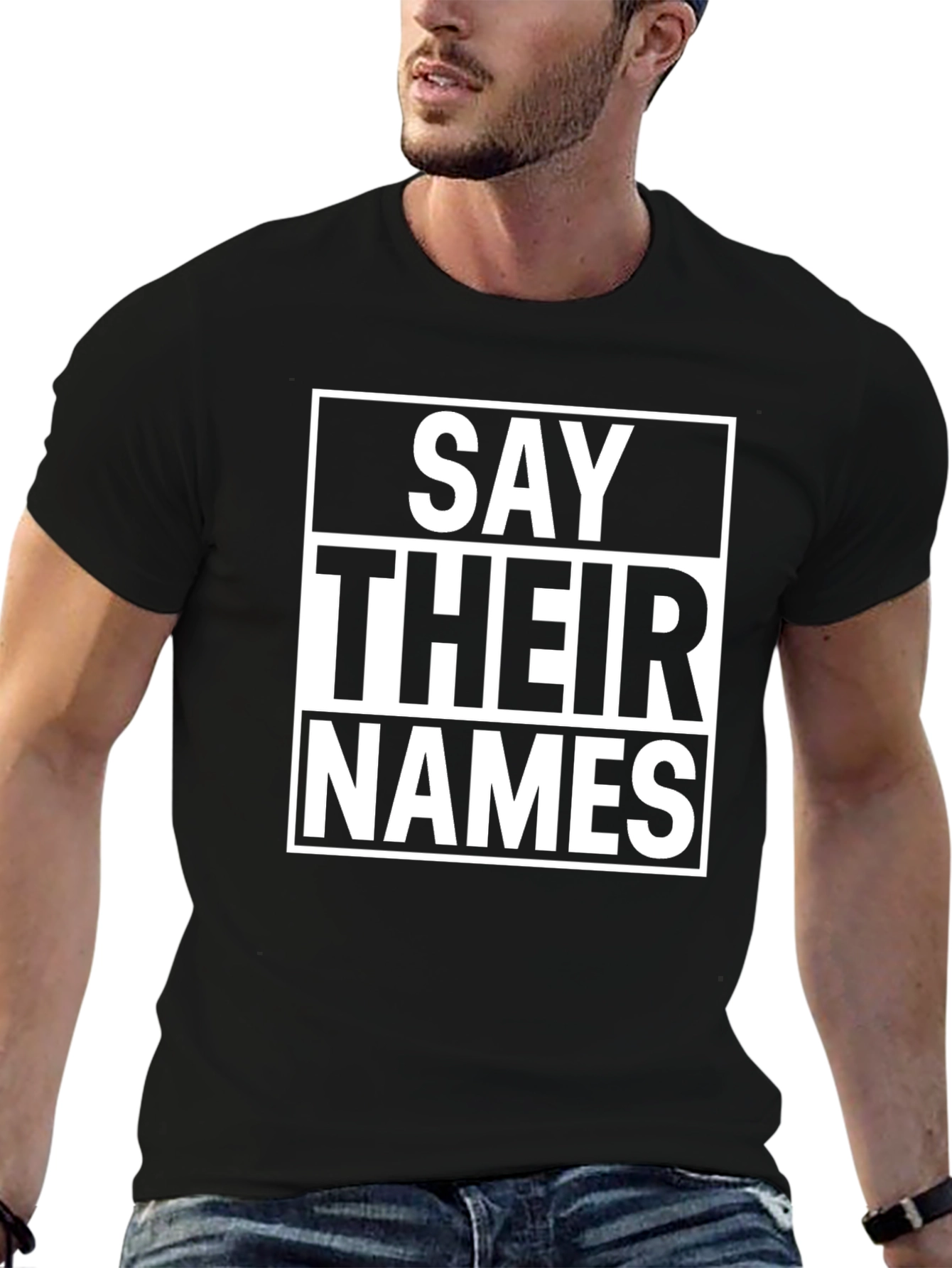 Black Say Their Names T-Shirt - Black Graphic Tee view 6