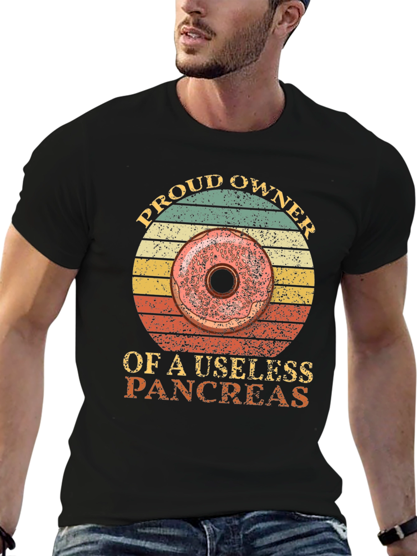 Black Proud Owner Donut T-Shirt view 6