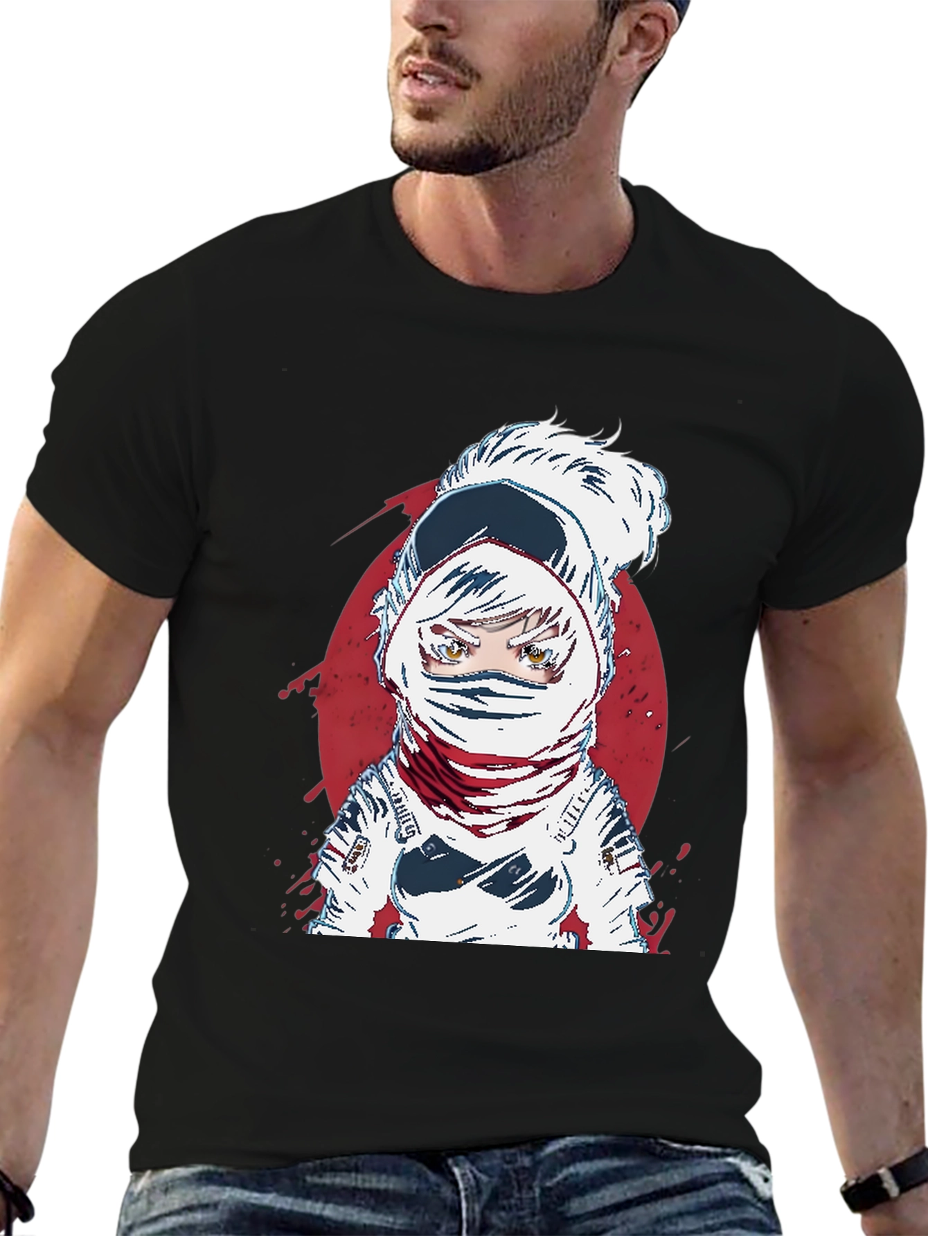 Astronaut Anime Graphic Tee - Cool Space Design - 6