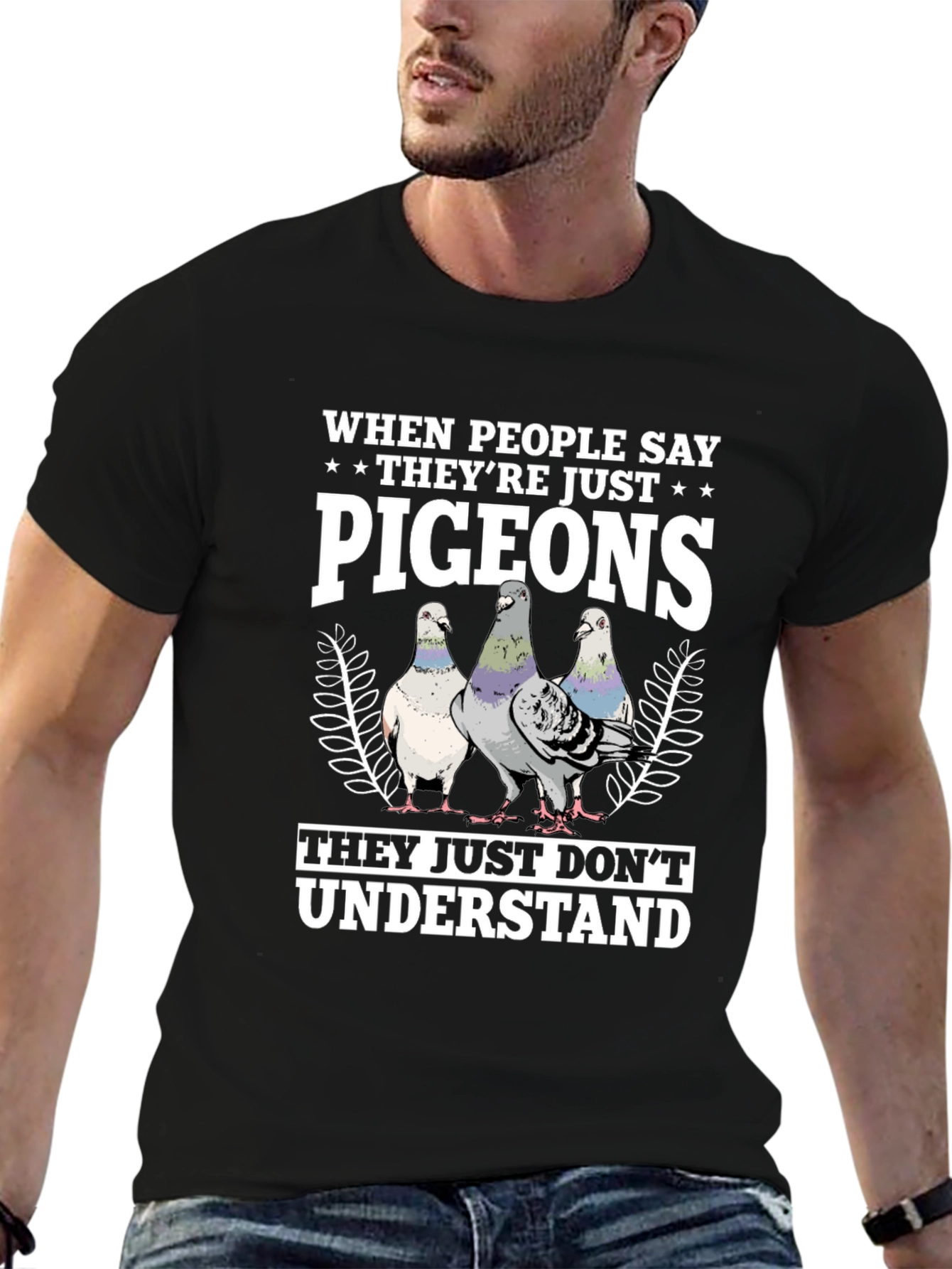 Black Pigeon Lover T-Shirt - They Just Don't Understand view 6