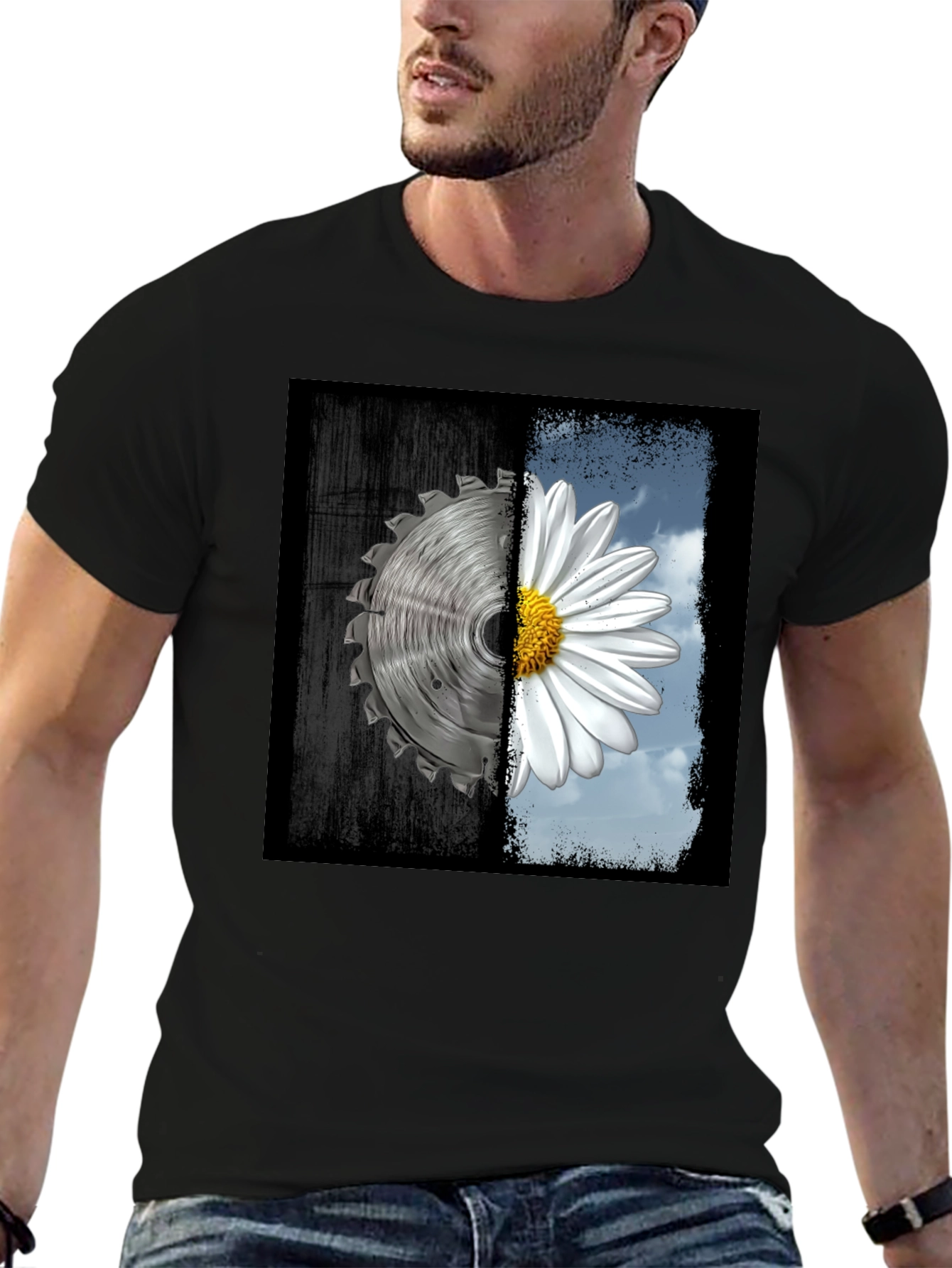 Black Nature vs. Industry T-Shirt view 6