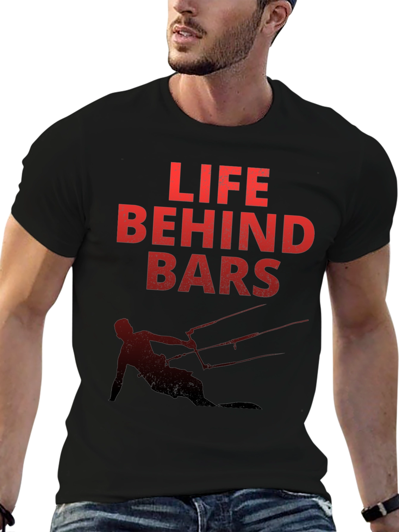Black Life Behind Bars Graphic T-Shirt view 6