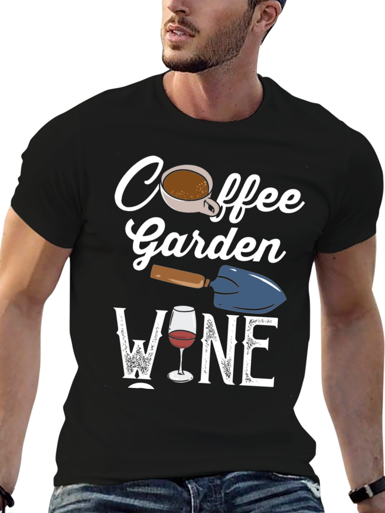 Black Coffee Garden Wine T-Shirt view 6