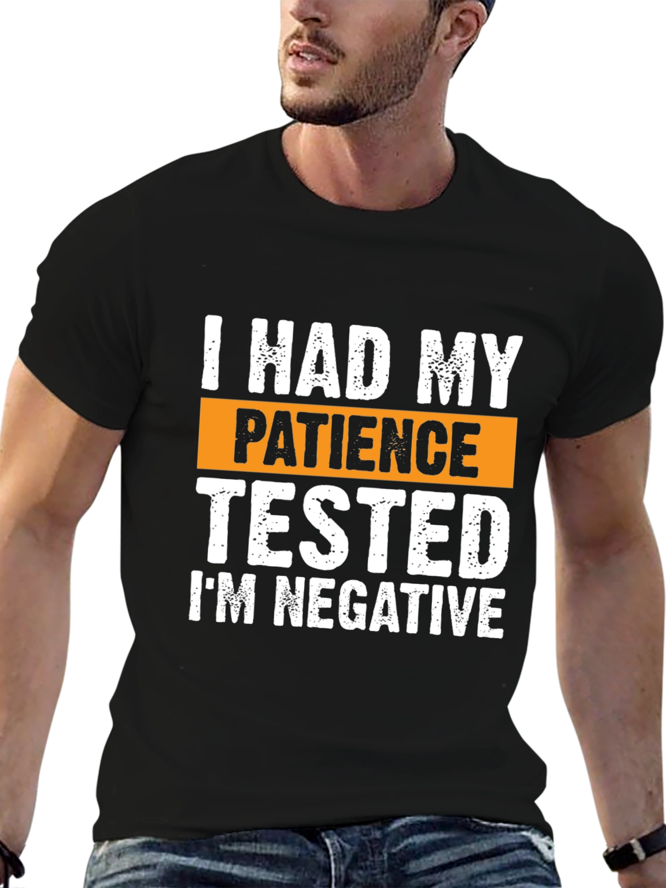 Black I Had My Patience Tested Graphic Tee view 6