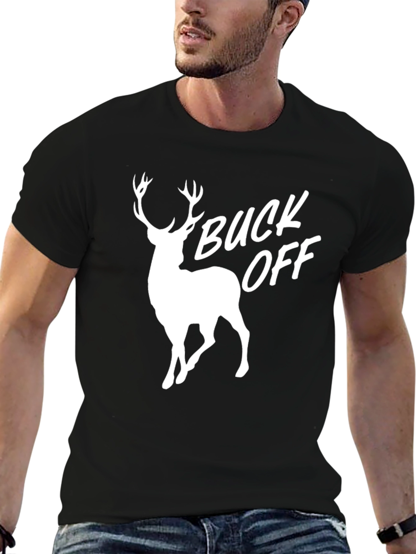 Black Buck Off Deer Graphic Tee view 6