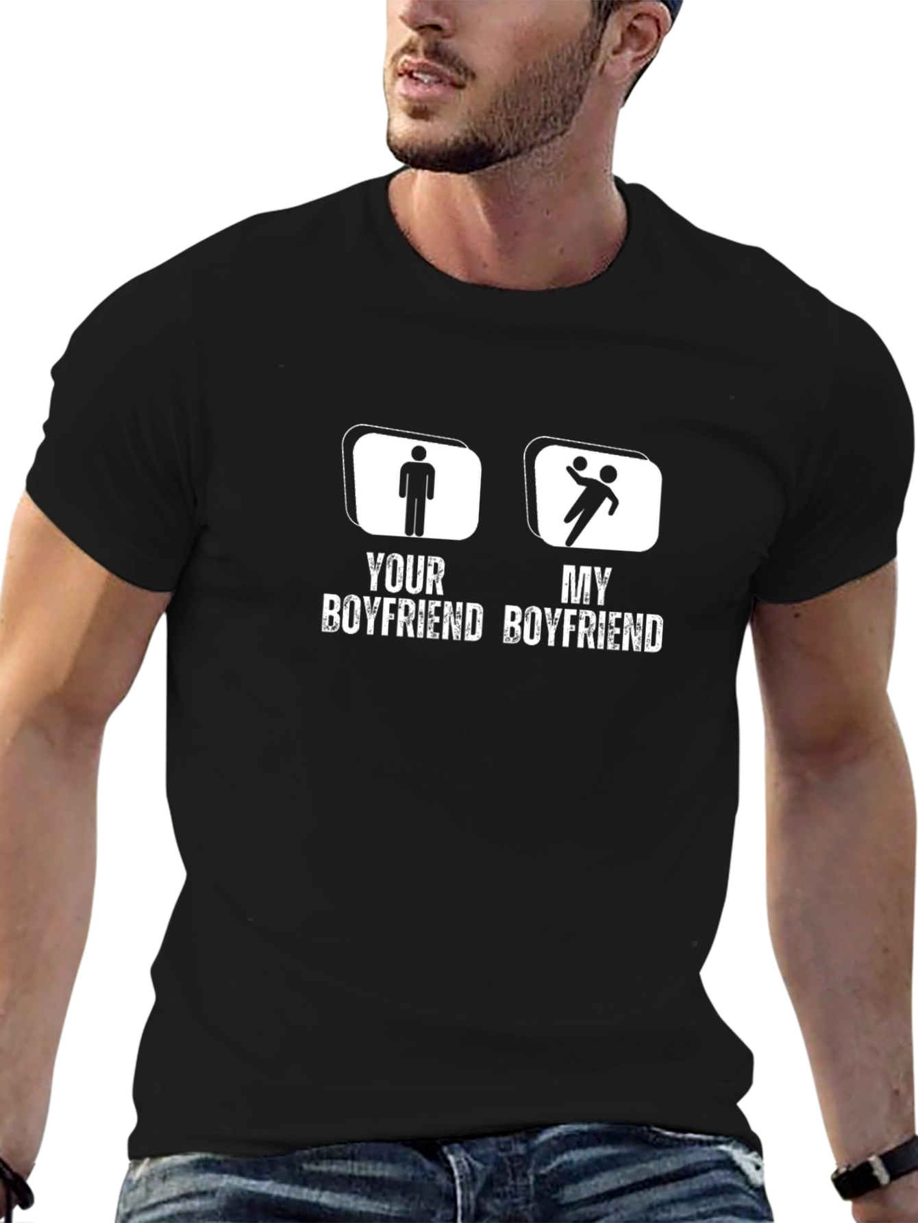Black Your Boyfriend My Boyfriend Graphic Tee view 6