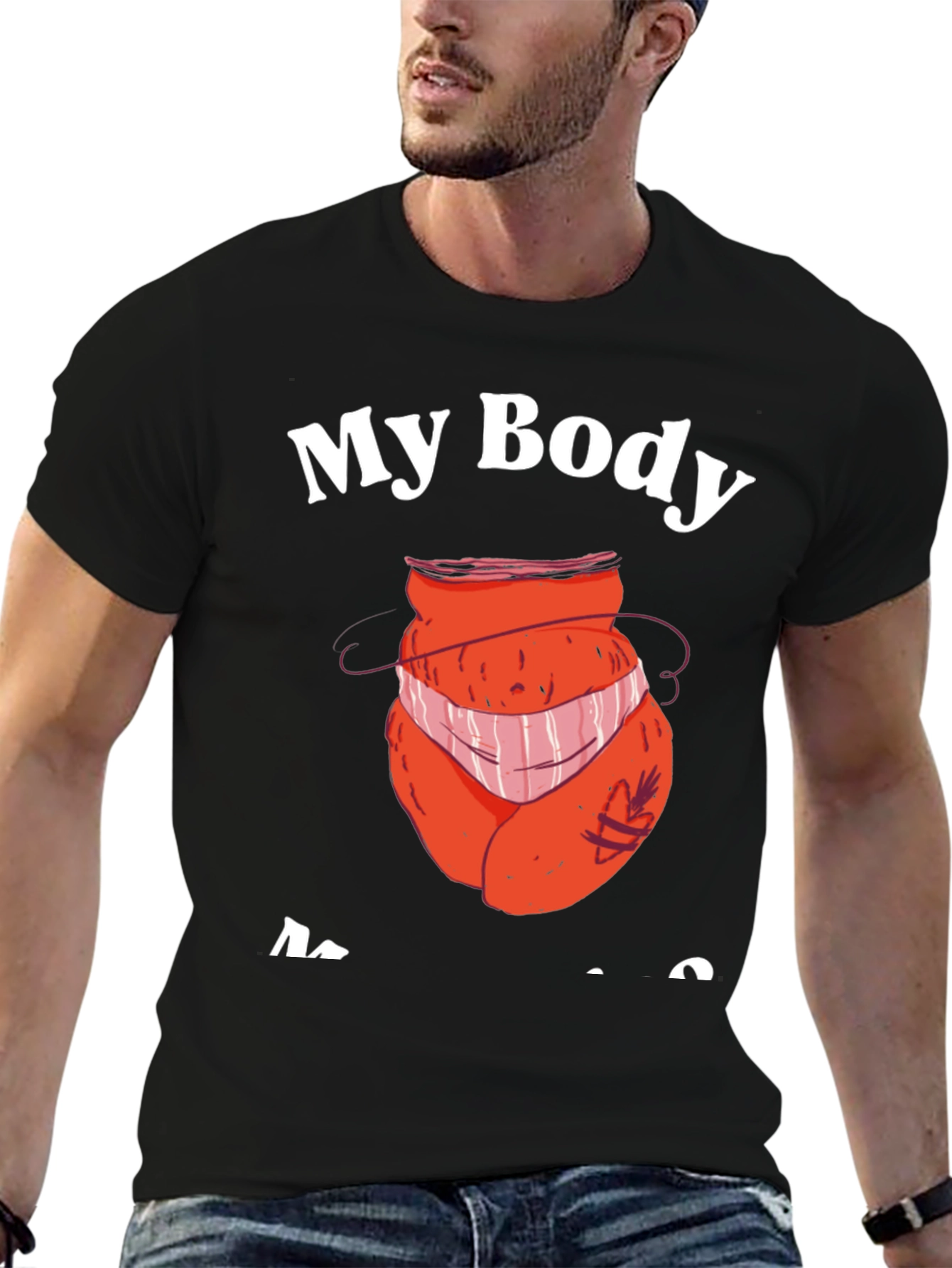 Black My Body My Choice T-Shirt - Funny Design view 6