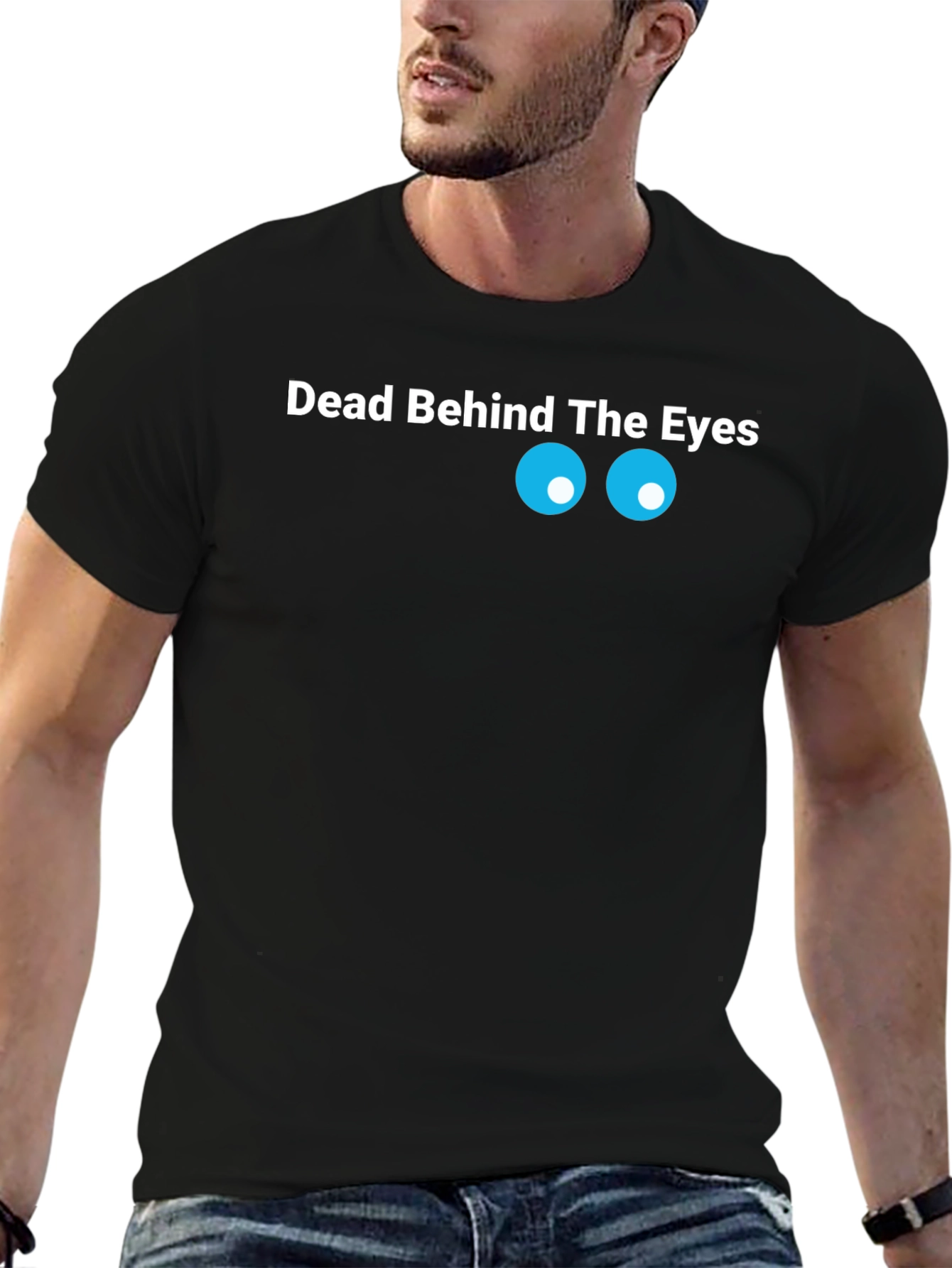 Black Dead Behind The Eyes Graphic T-Shirt view 6