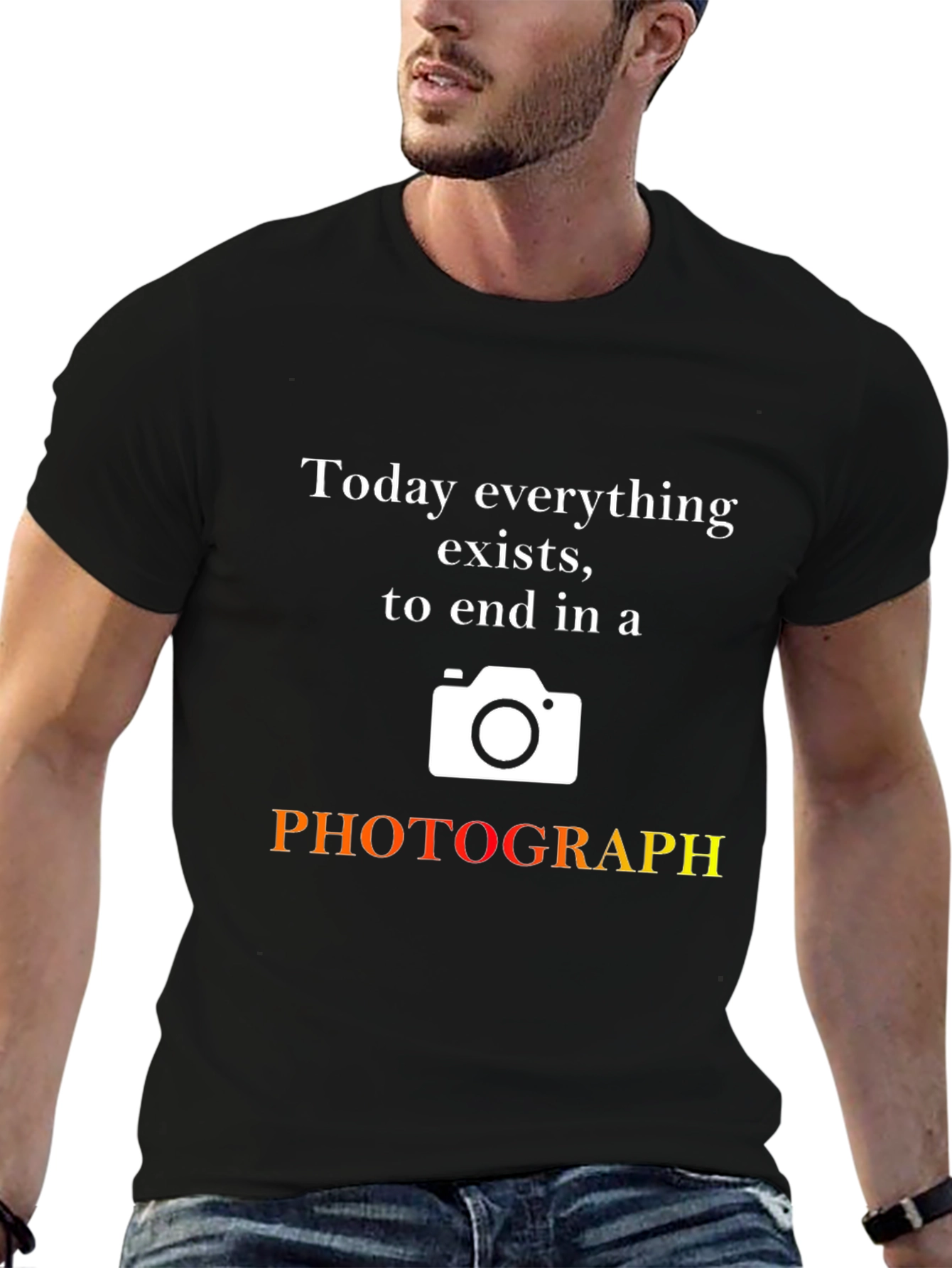 Black Photographer Graphic T-Shirt: Today Everything Exists view 6