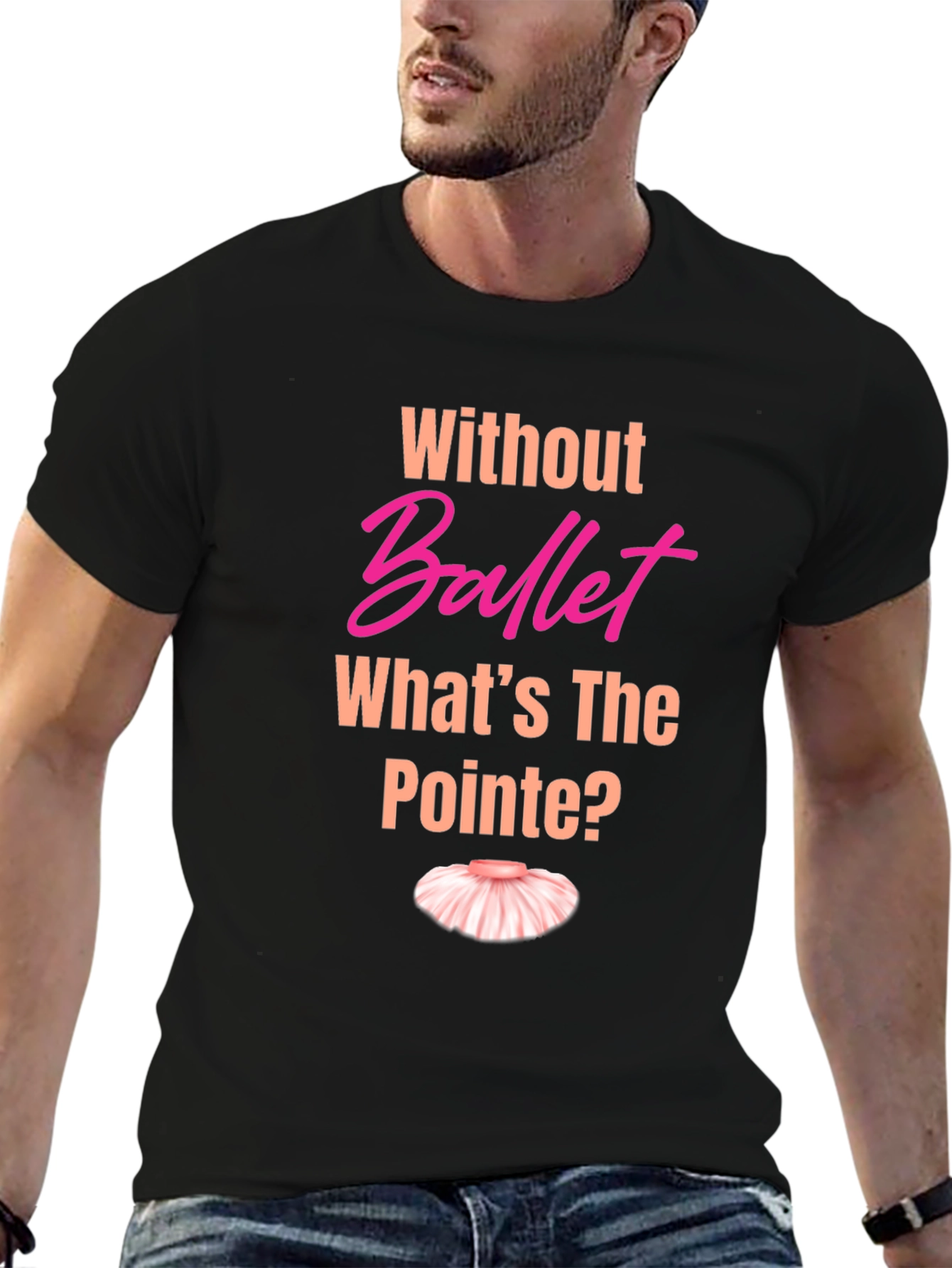 Black Ballet Pun T-Shirt - What's the Pointe? view 6