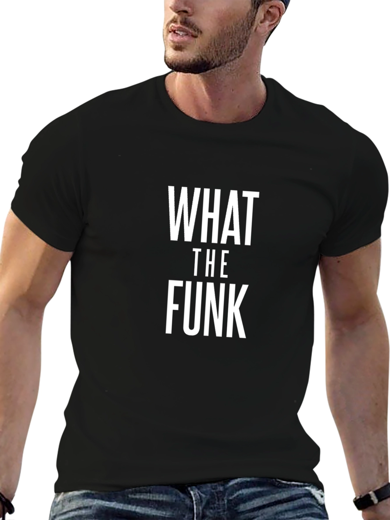 Black What The Funk T-Shirt - Bold Statement Tee view 6