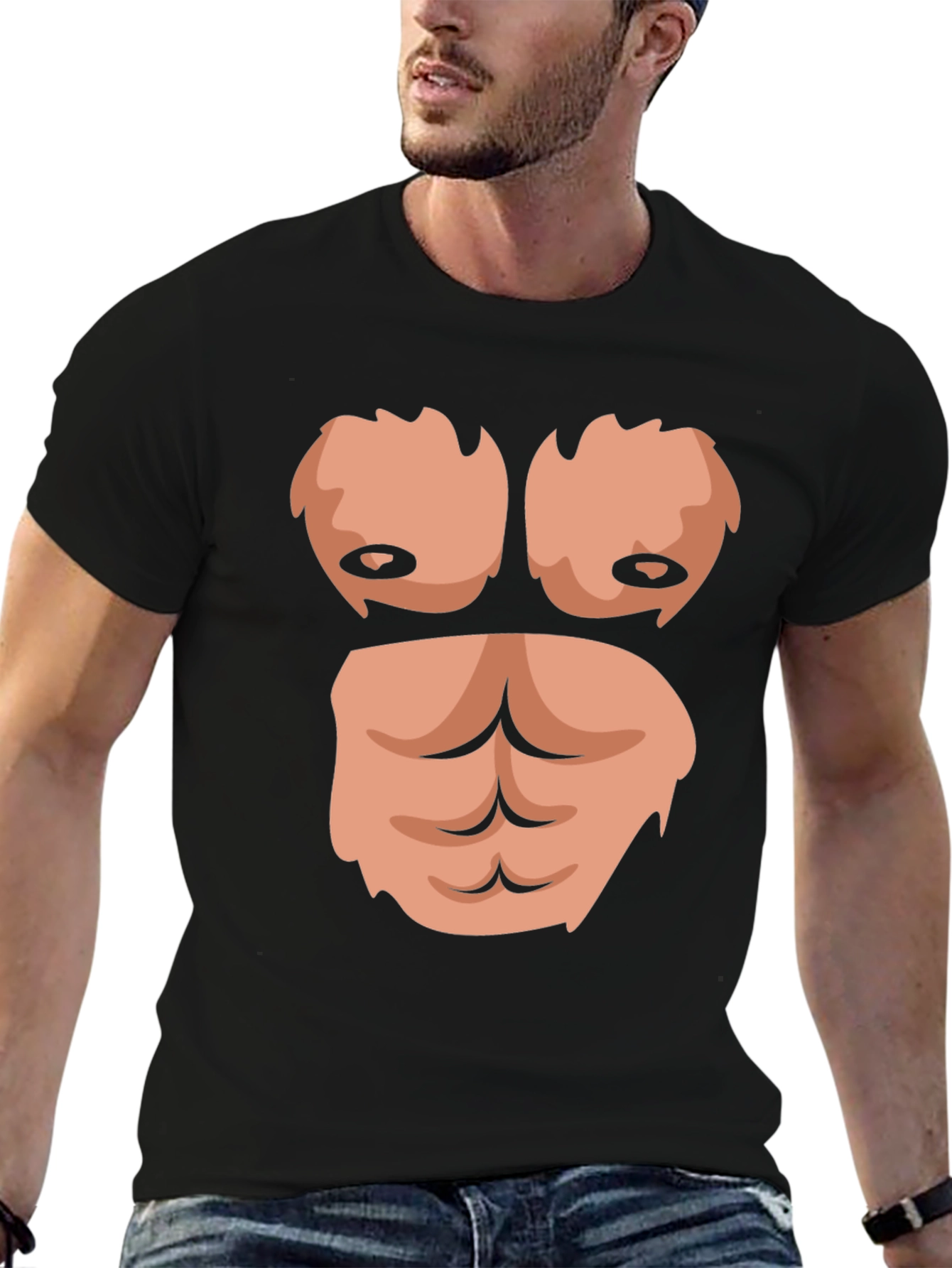 Black Funny Gorilla Bodybuilder T-Shirt view 6