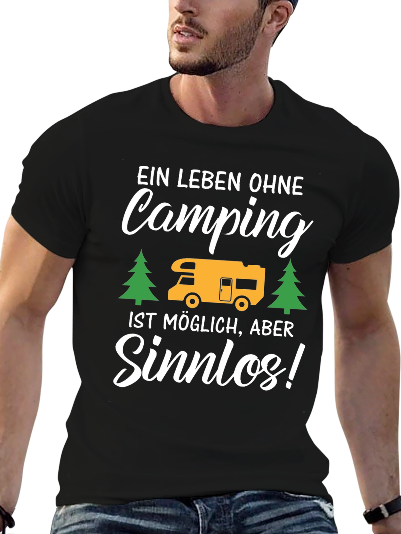 Black Camping is Life T-Shirt view 6