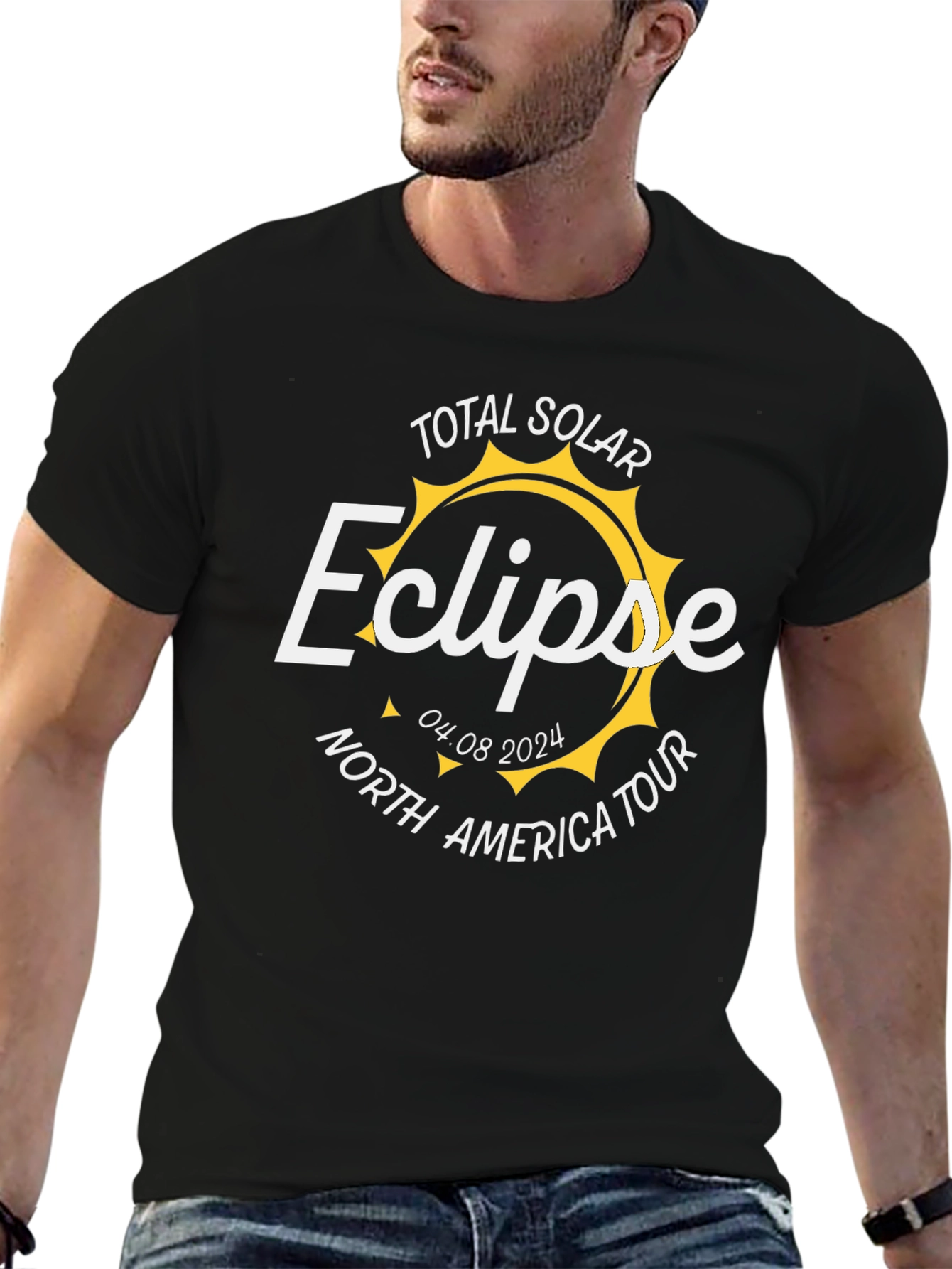 Black Total Solar Eclipse North America Tour Shirt view 6