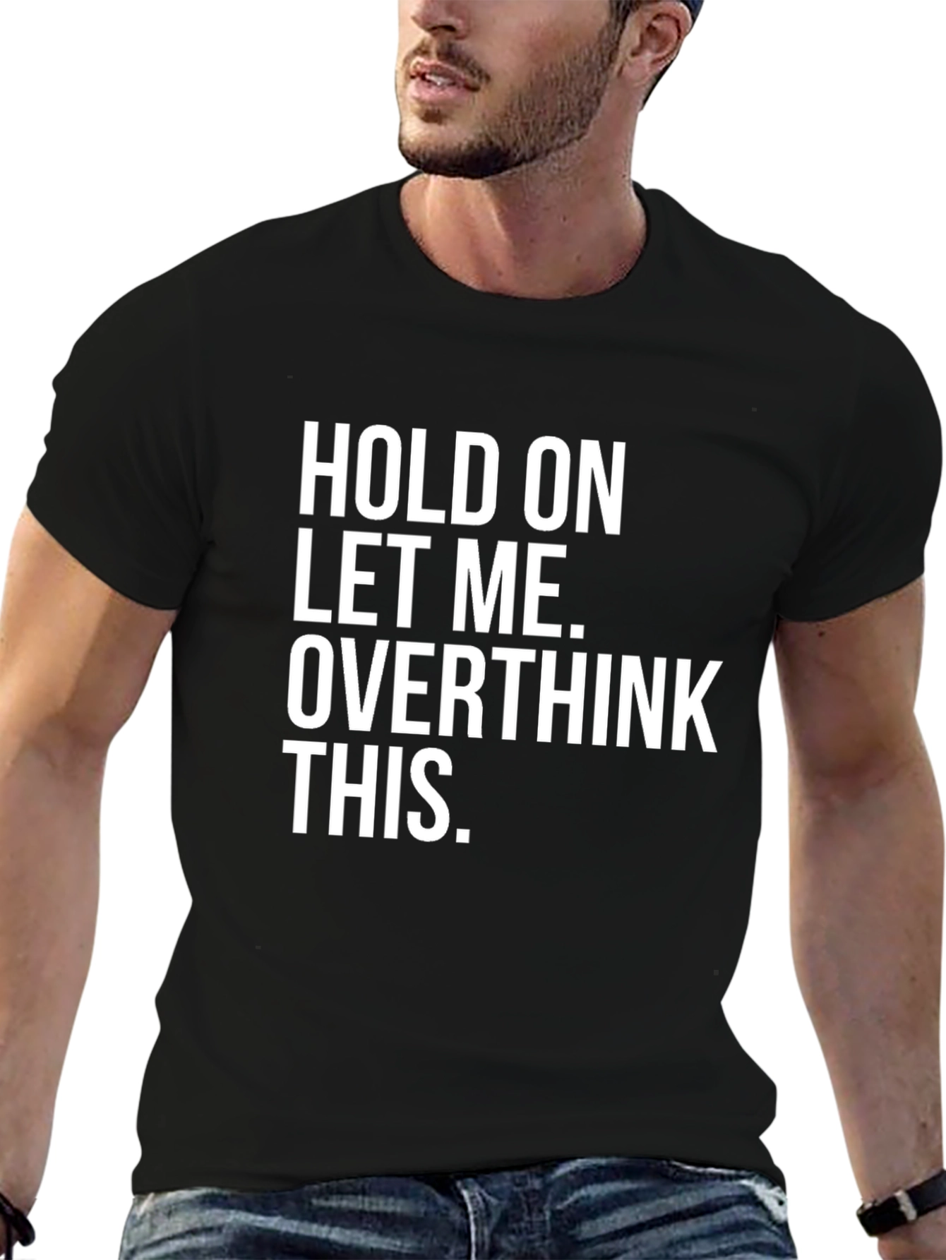 Black Overthink This Graphic T-Shirt view 6