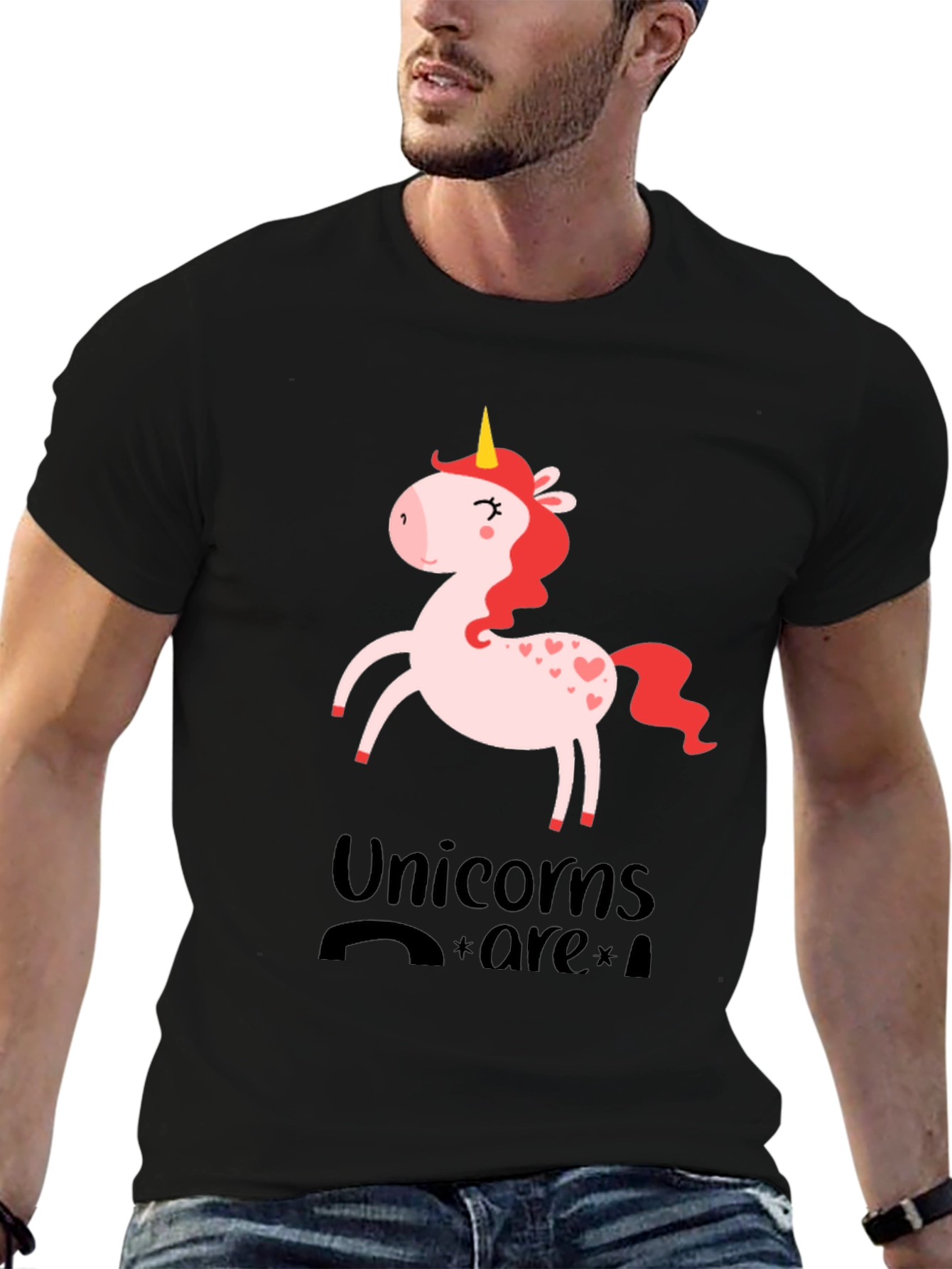 Black Unicorns Are Real Graphic Tee view 6