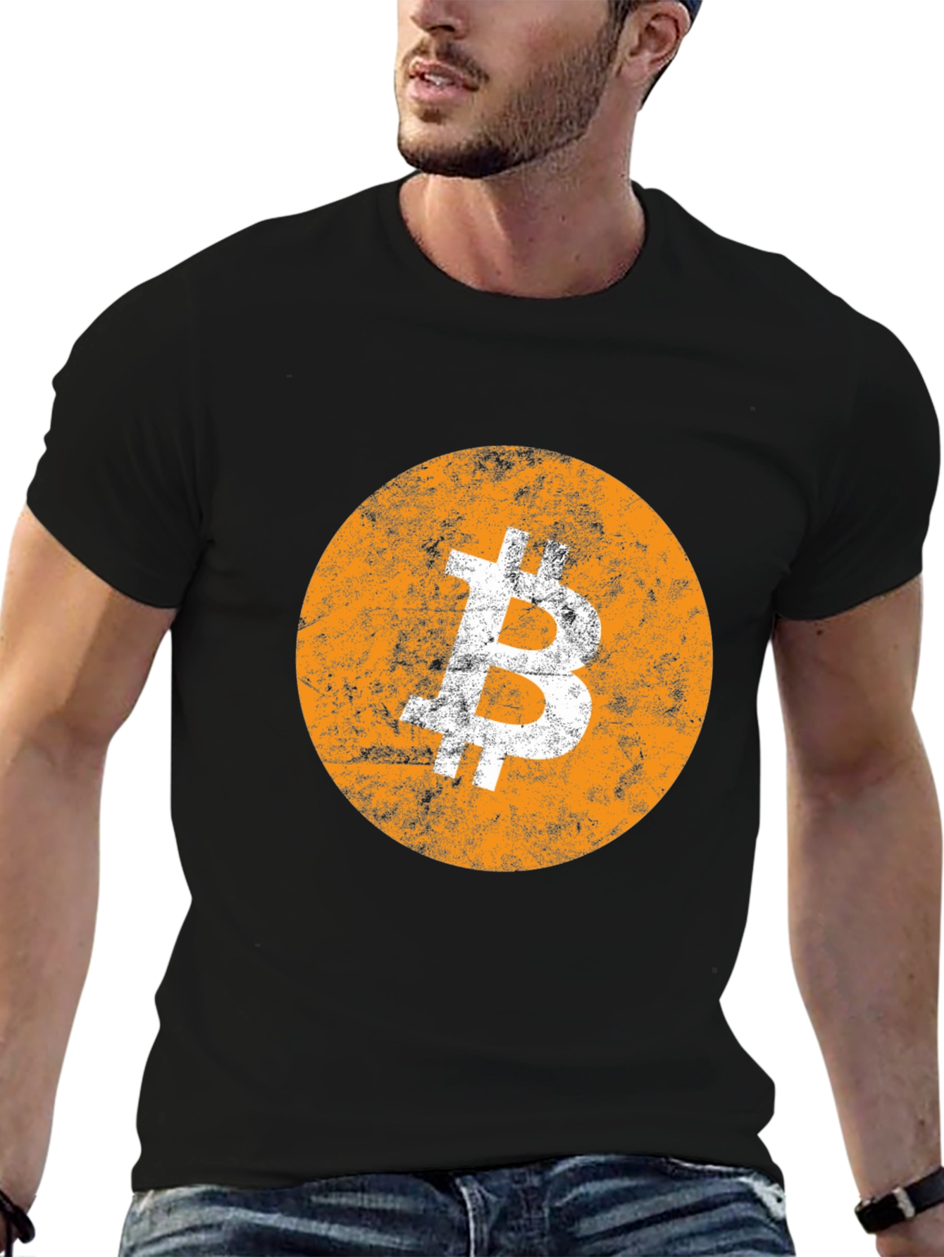 Black Bitcoin Graphic T-Shirt - Crypto Fan Apparel view 6