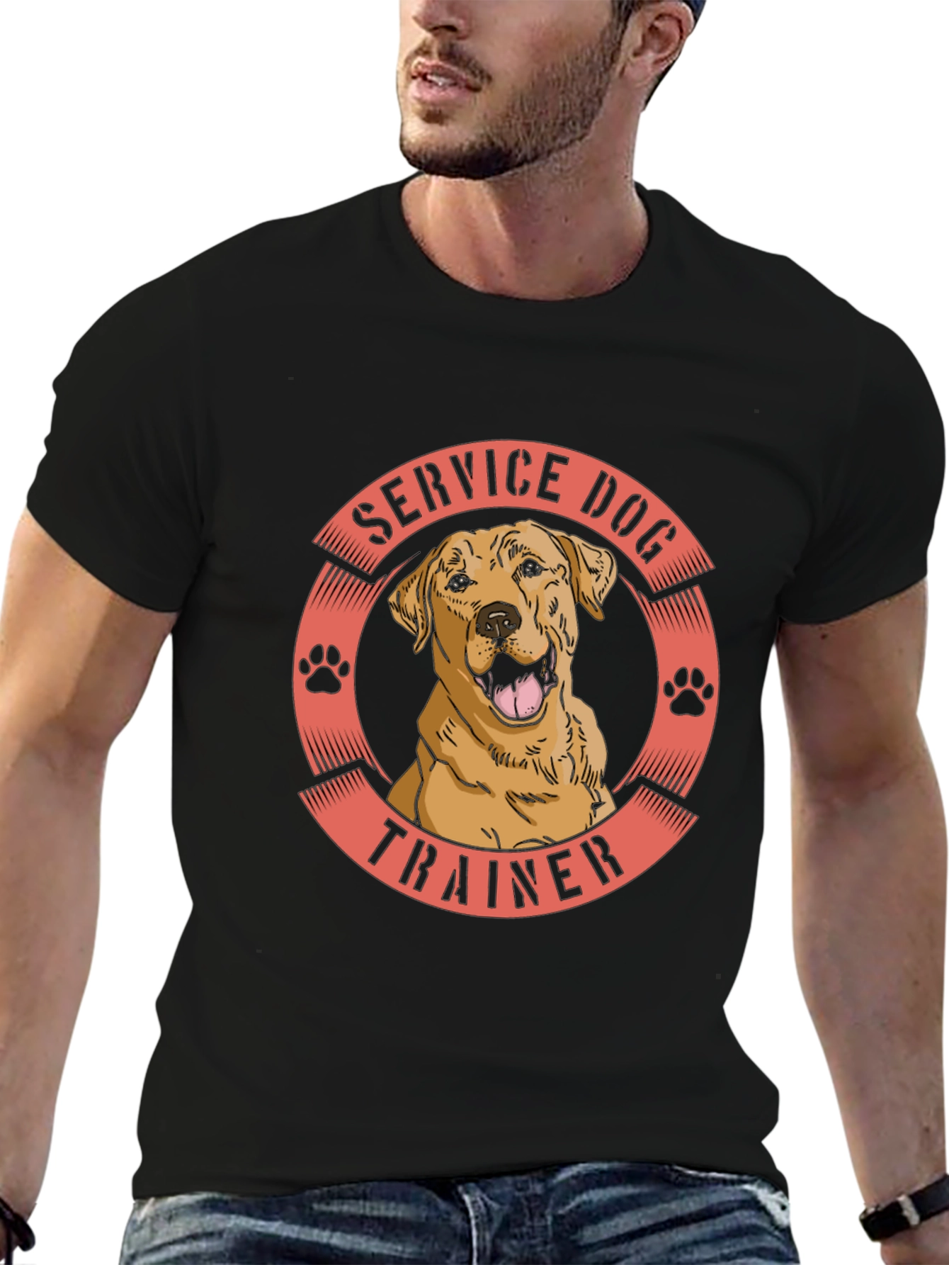 Service Dog Trainer T-Shirt - Black - 6