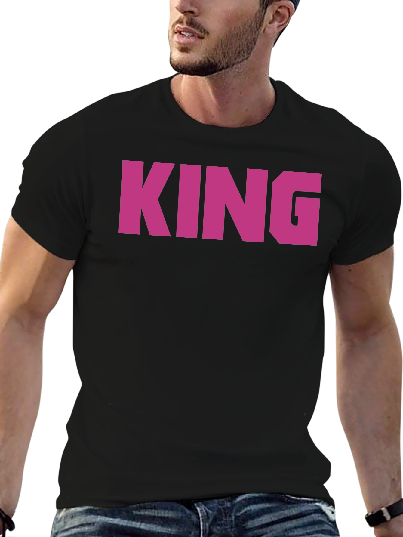 Black King Graphic Tee - Bold Statement T-Shirt view 6