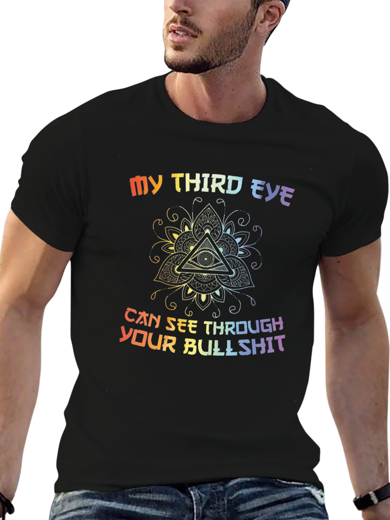 Black Third Eye Bullshit Graphic Tee - Unisex view 6