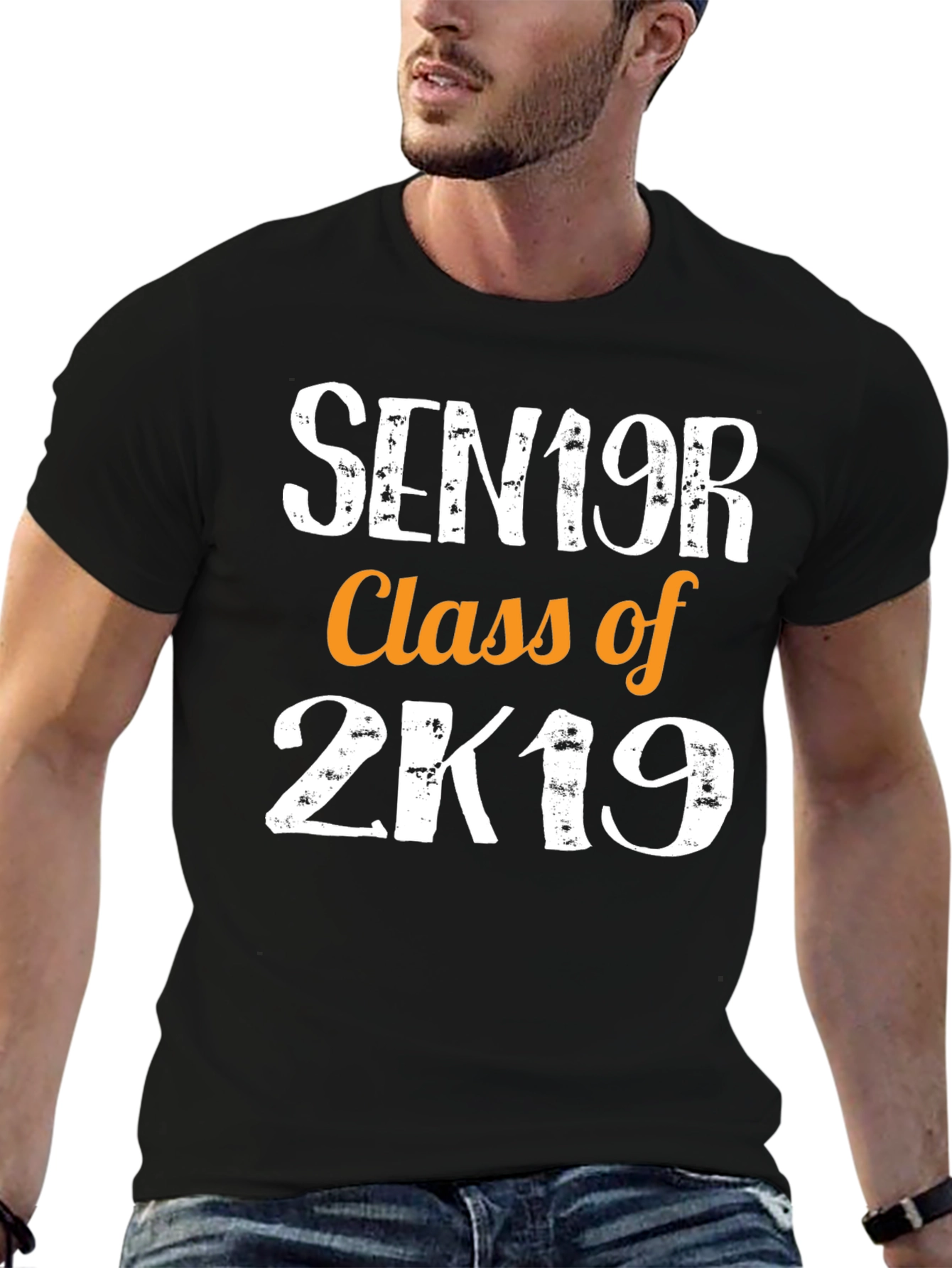 Black Senior Class of 2K19 T-Shirt view 6