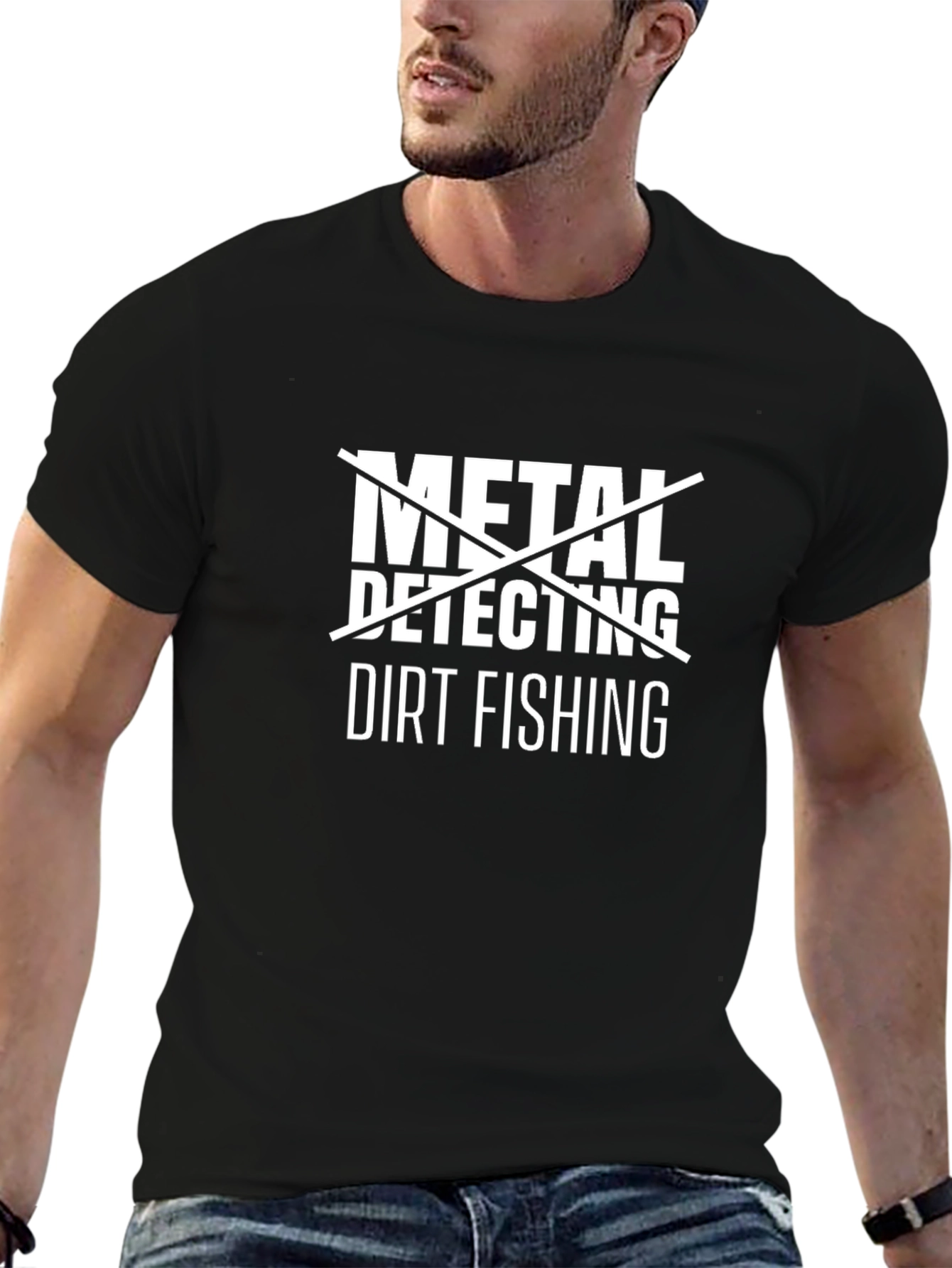 Black Dirt Fishing T-Shirt, Metal Detecting Tee view 6