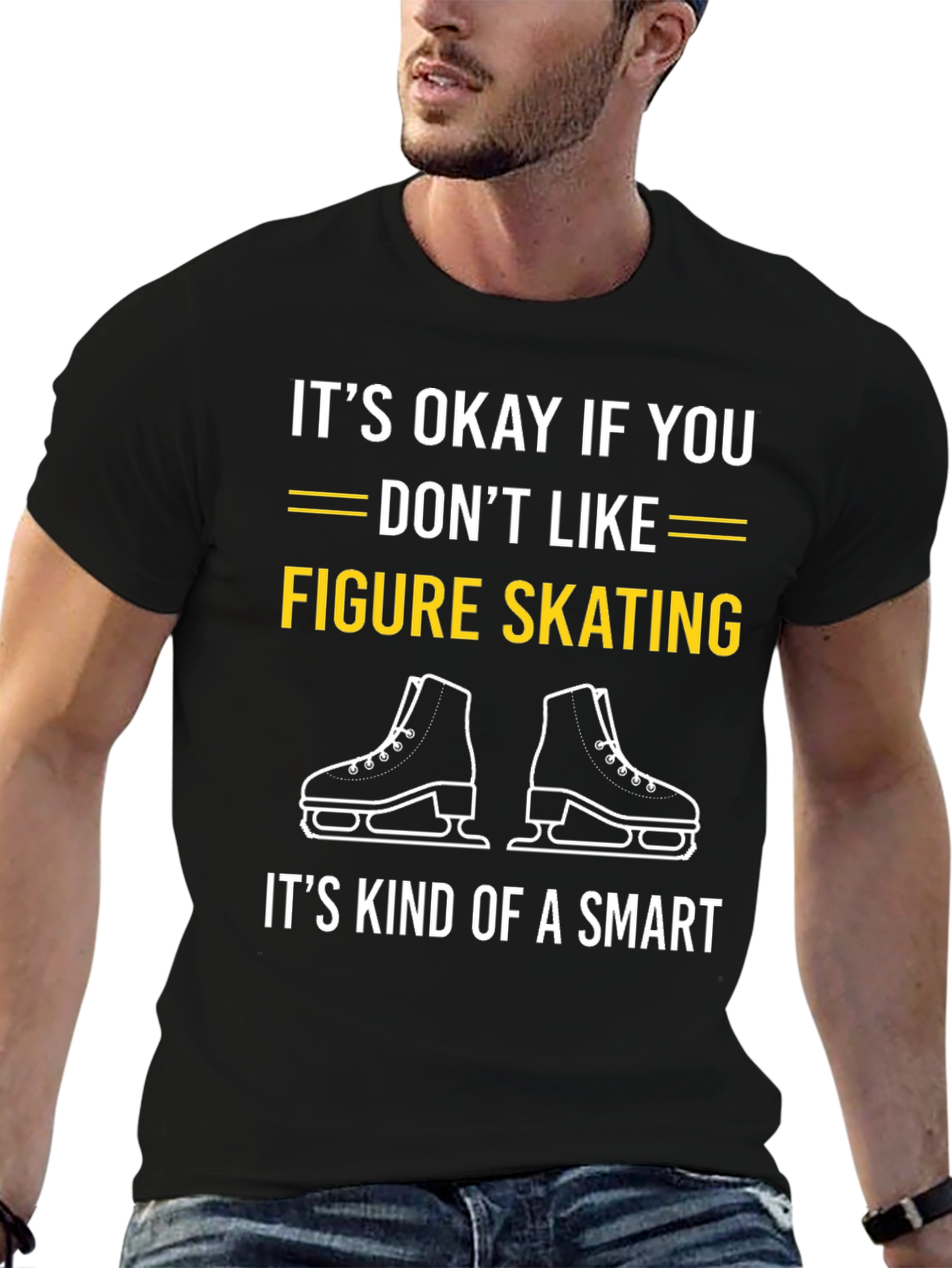 Black Funny Figure Skating T-Shirt - It's Okay If You Don't Like view 6
