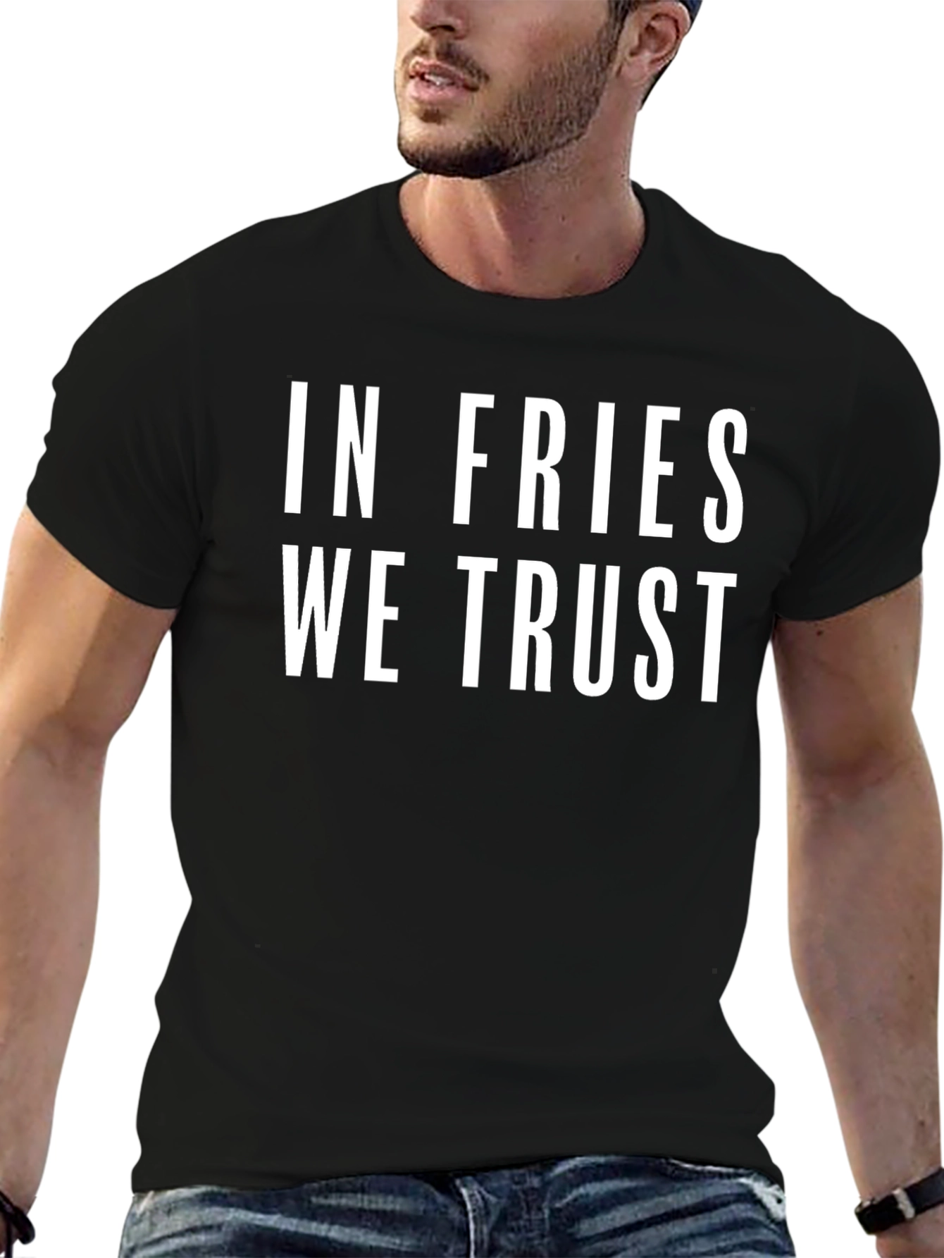 Black In Fries We Trust Black Graphic Tee view 6