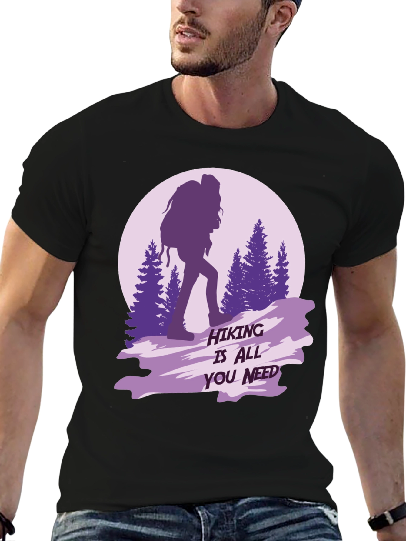 Black Hiking is All You Need Graphic Tee view 6