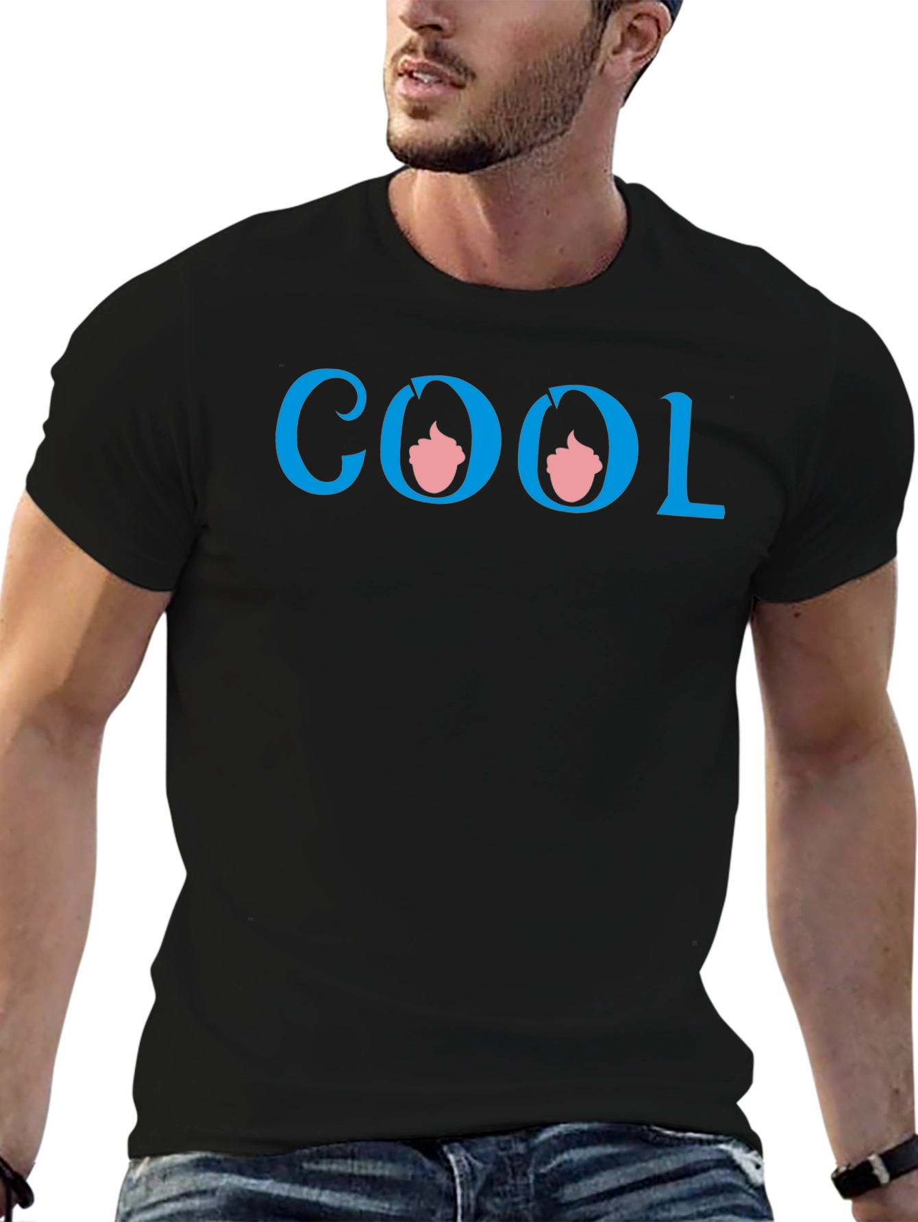 Black Cool Cupcake Graphic Tee - Black Cotton T-Shirt view 6