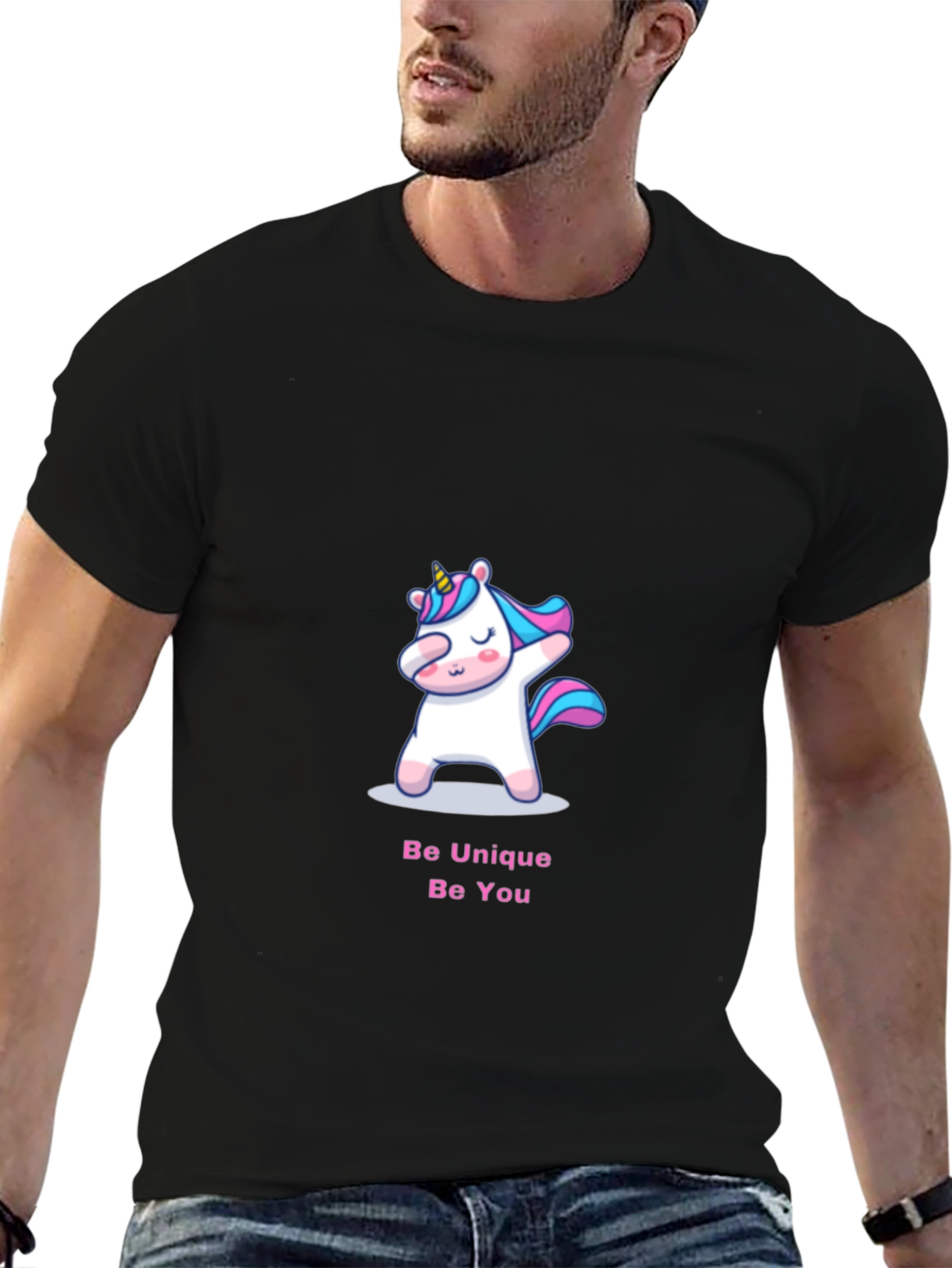 Black Unicorn Dabbing Tee - Be Unique, Be You! view 6