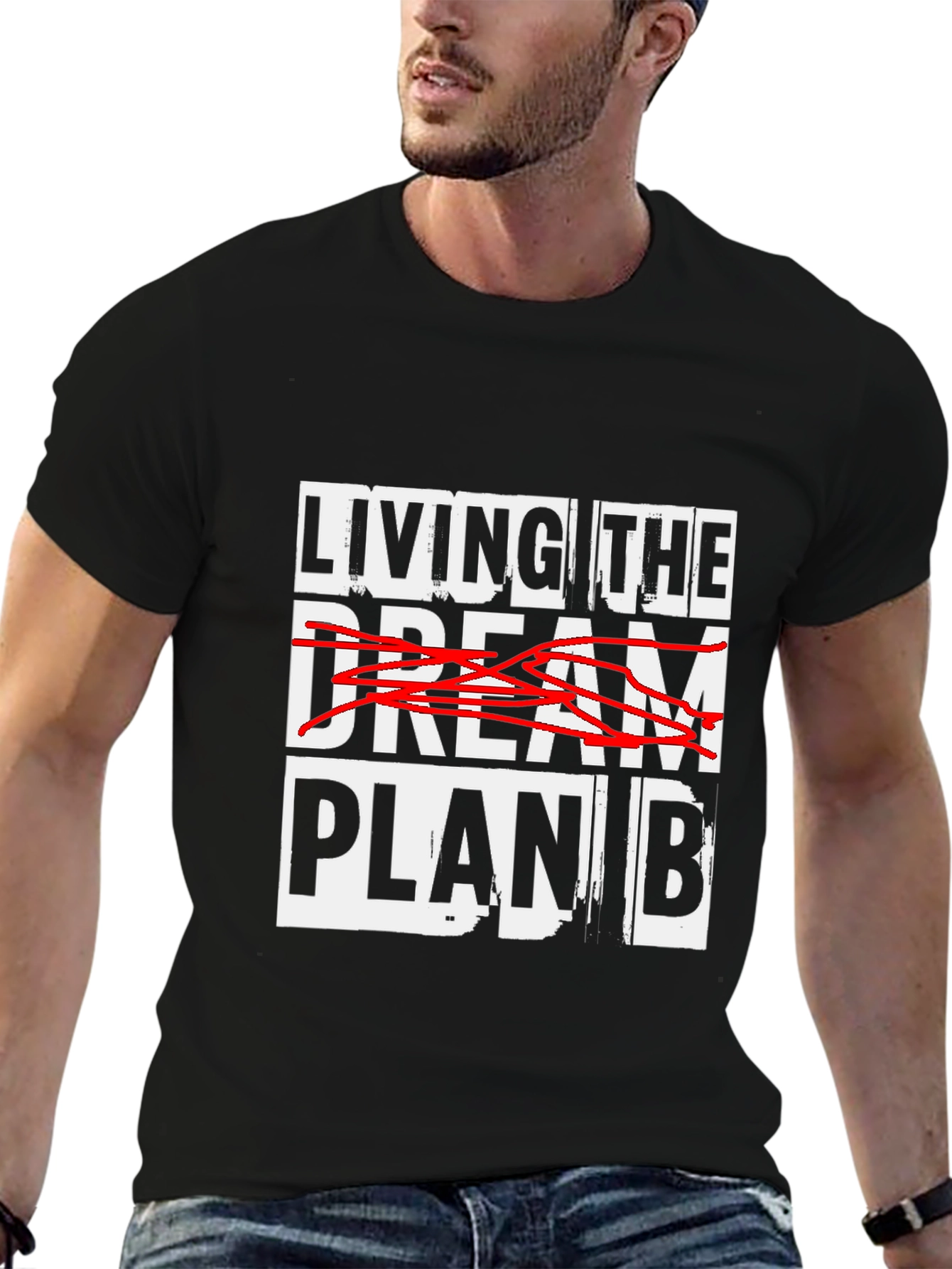 Black Living the Plan B T-Shirt view 6