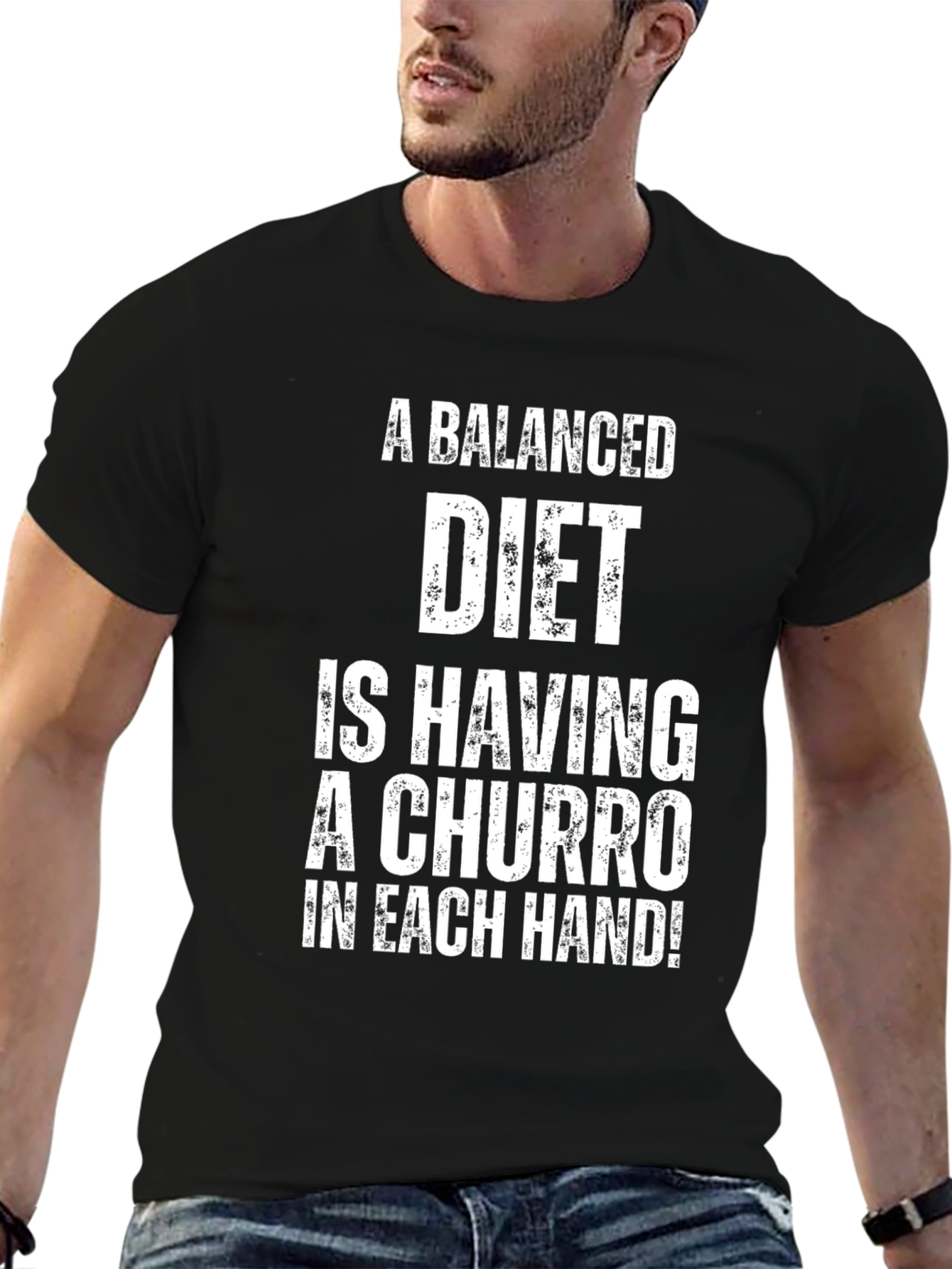 Black Balanced Diet Churro Graphic Tee view 6