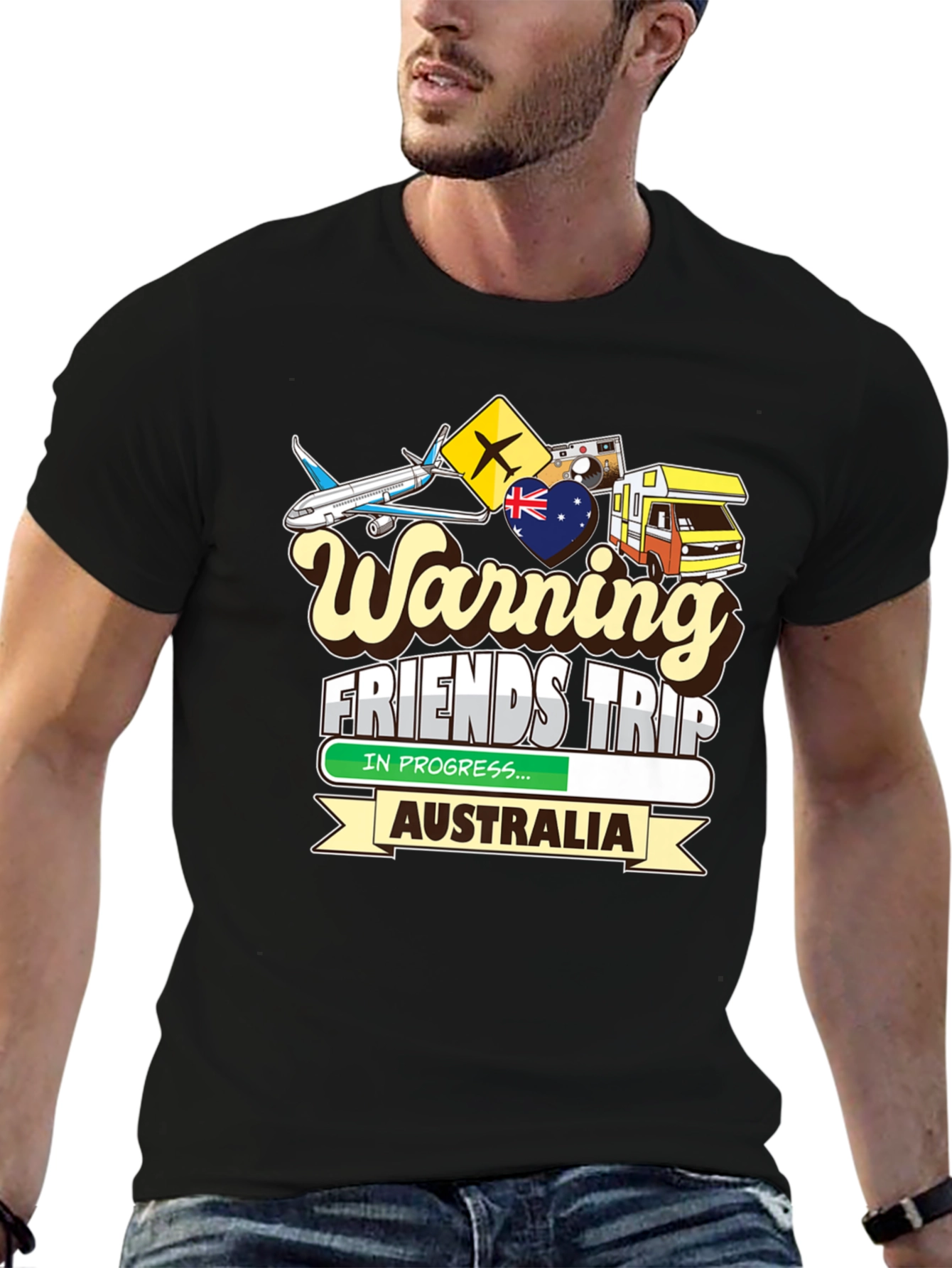 Warning Friends Trip Australia T-Shirt - 6