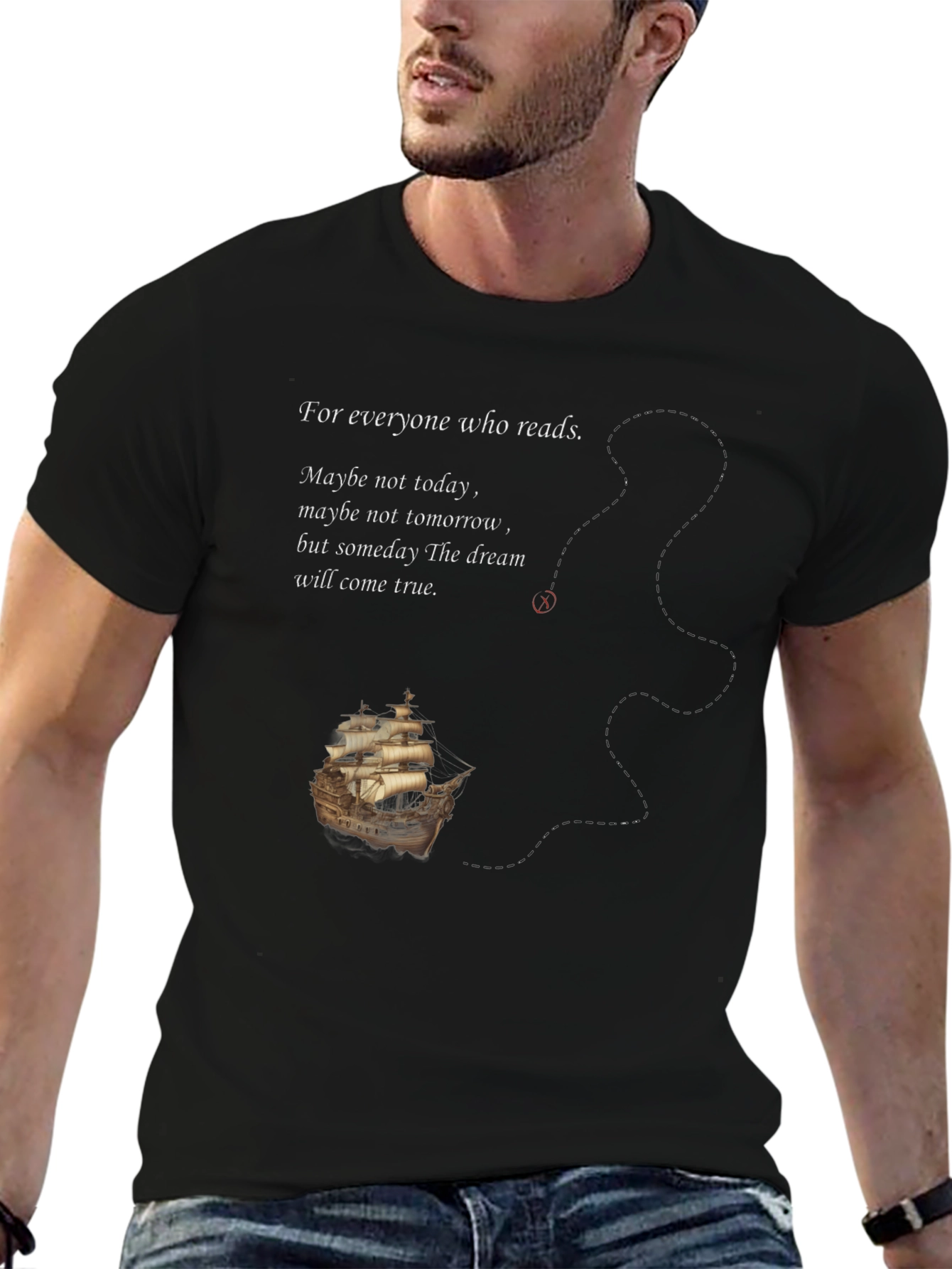 Black Inspirational Reader's Dream T-Shirt view 6