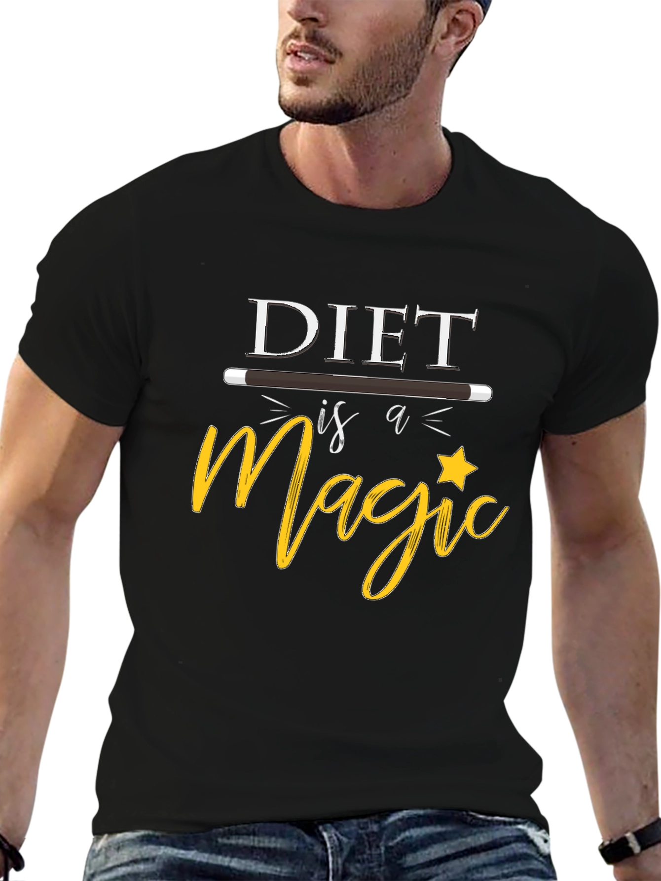 Black Diet is Magic T-Shirt view 6