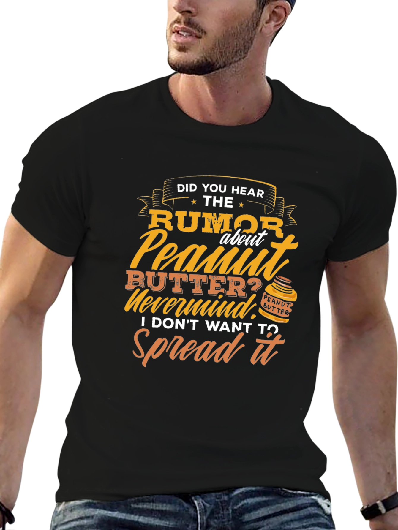 Black Peanut Butter Humor T-Shirt view 6