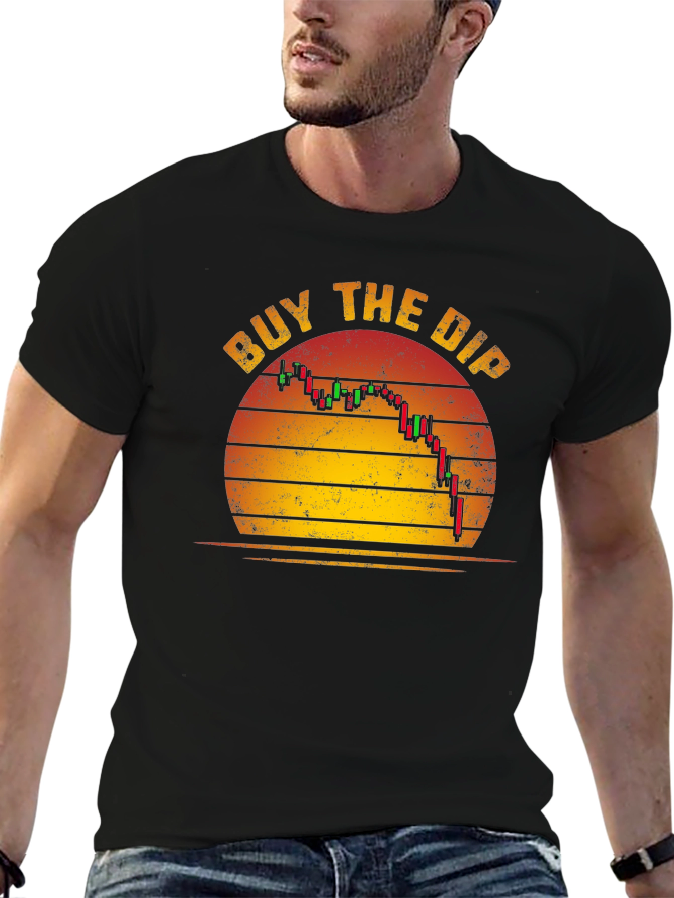 Black Buy the Dip Crypto T-Shirt view 6