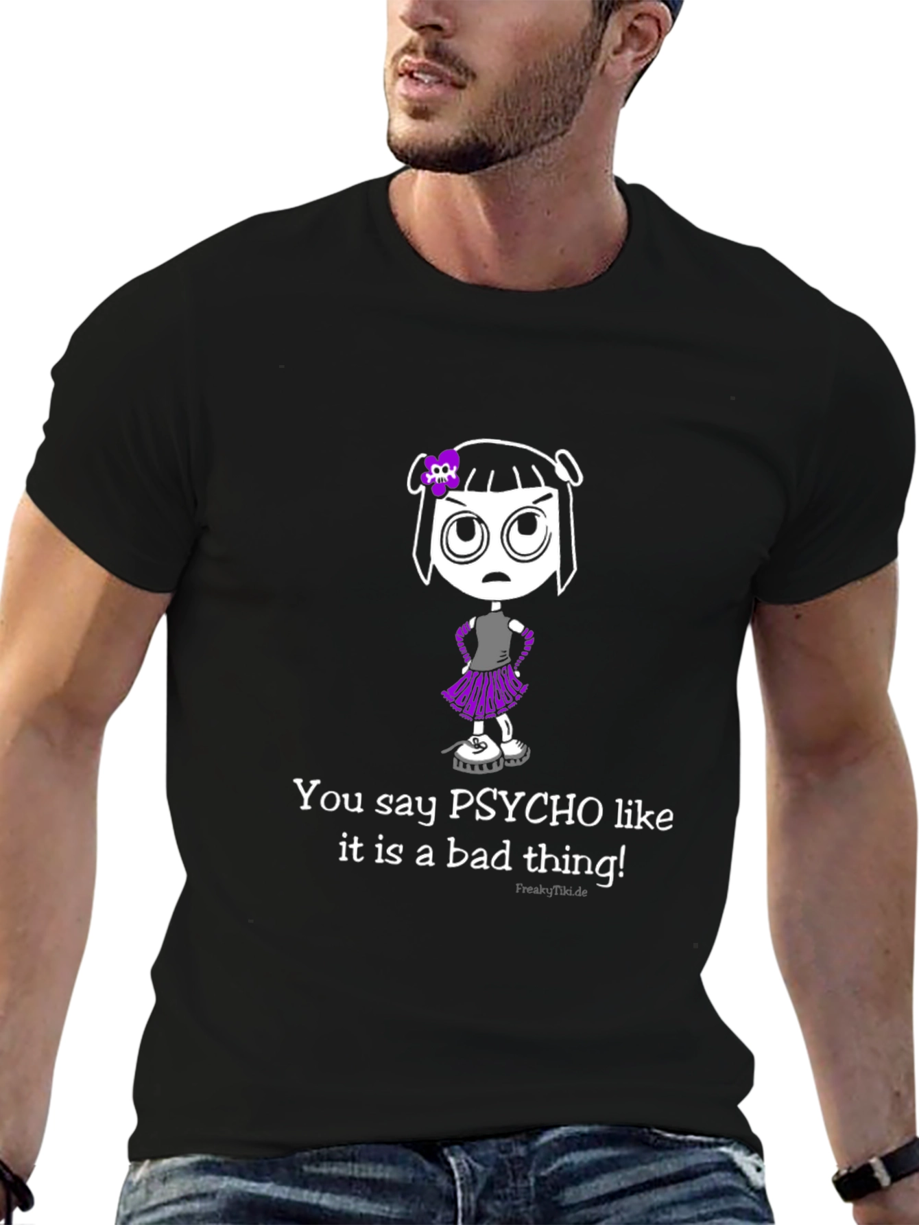 Black Psycho Like It Is A Bad Thing T-Shirt view 6