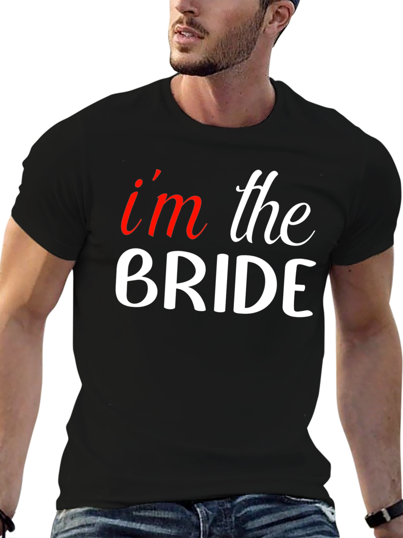 Black I'm the Bride T-Shirt - Bride To Be Tee view 6