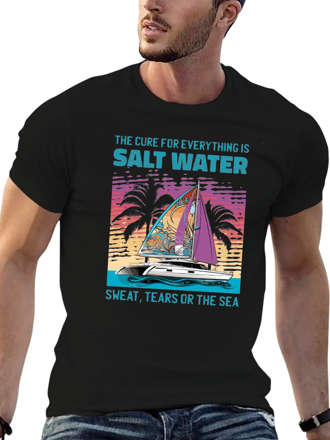 Black Salt Water Cure Graphic Tee view 6