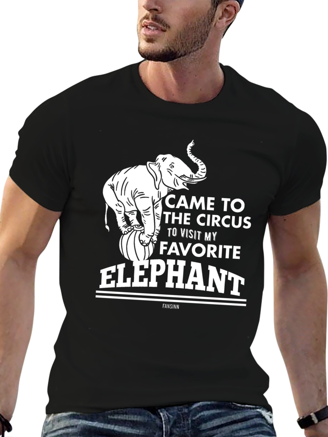 Black Circus Elephant T-Shirt view 6