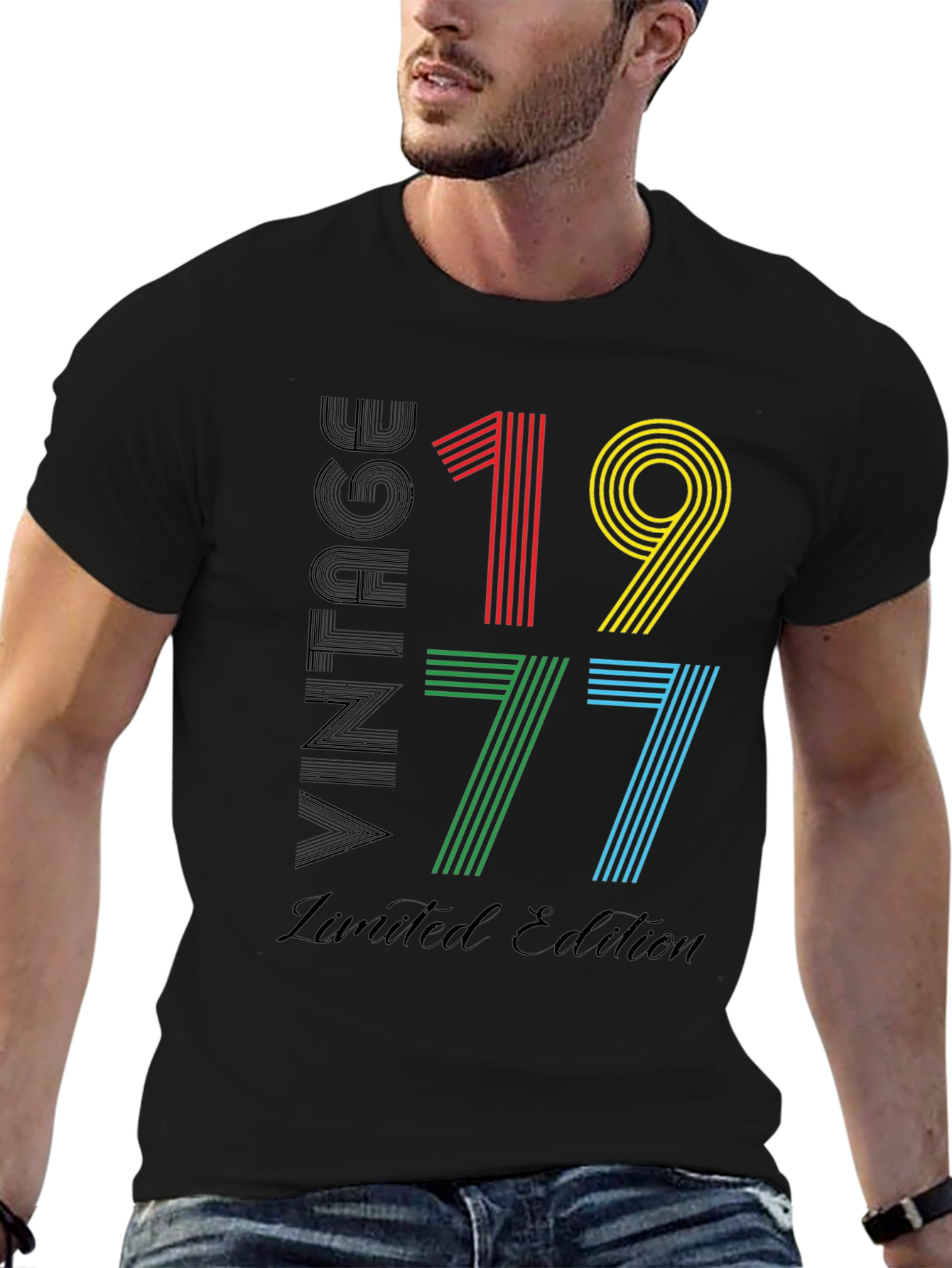 Black Vintage 1977 Limited Edition Black T-Shirt view 6
