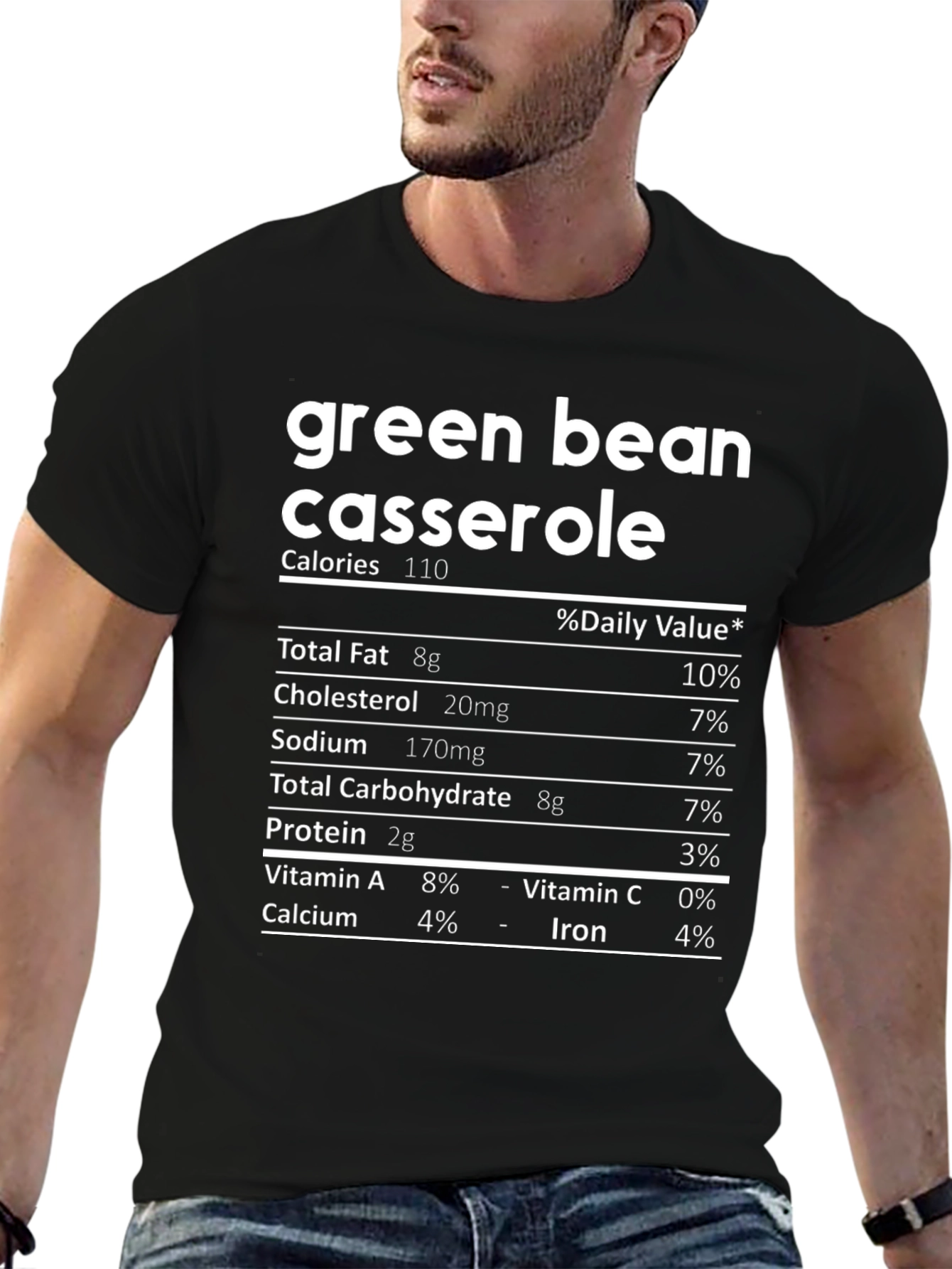 Green Bean Casserole Nutrition Facts T-Shirt - 6