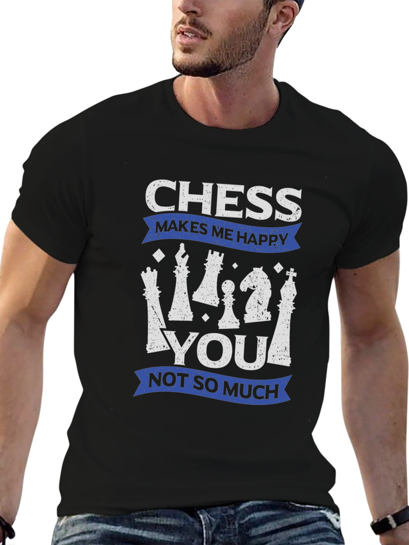 Black Chess Makes Me Happy T-Shirt  view 6