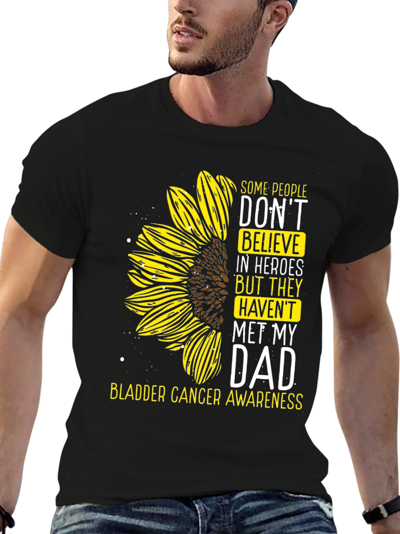 Bladder Cancer Awareness Sunflower T-Shirt - 6
