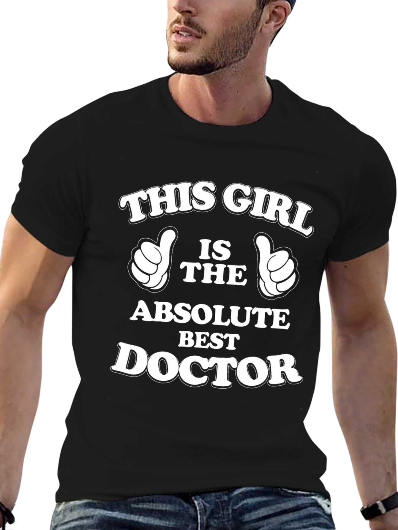 Black Best Doctor T-Shirt -  This Girl Design view 6