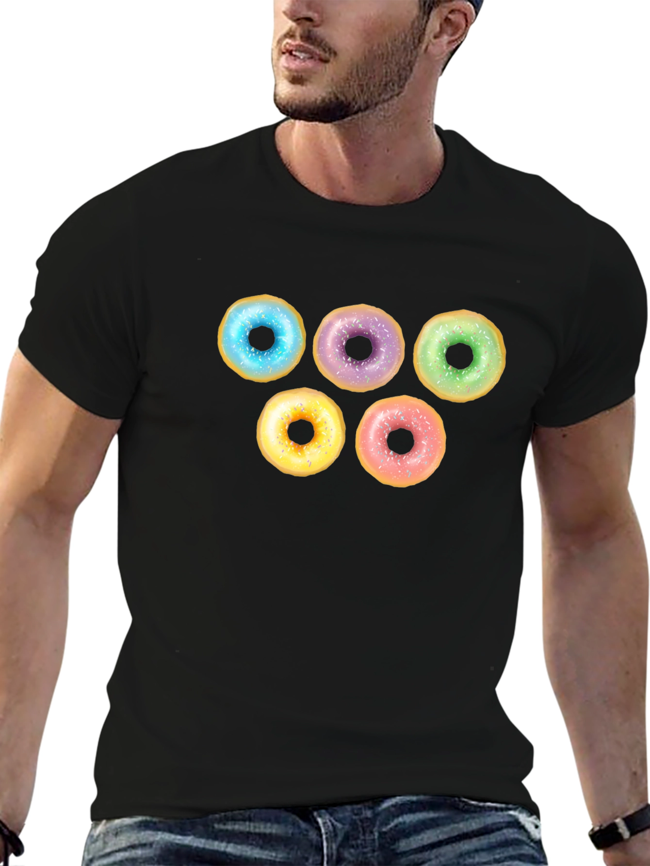 Black Doughnut T-Shirt - Sweet Treat Style view 6