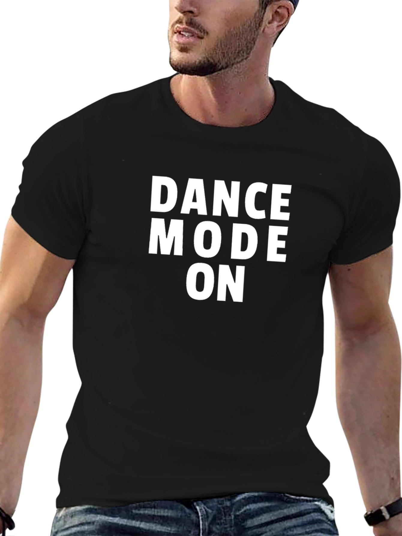 Black Dance Mode On Black T-Shirt view 6