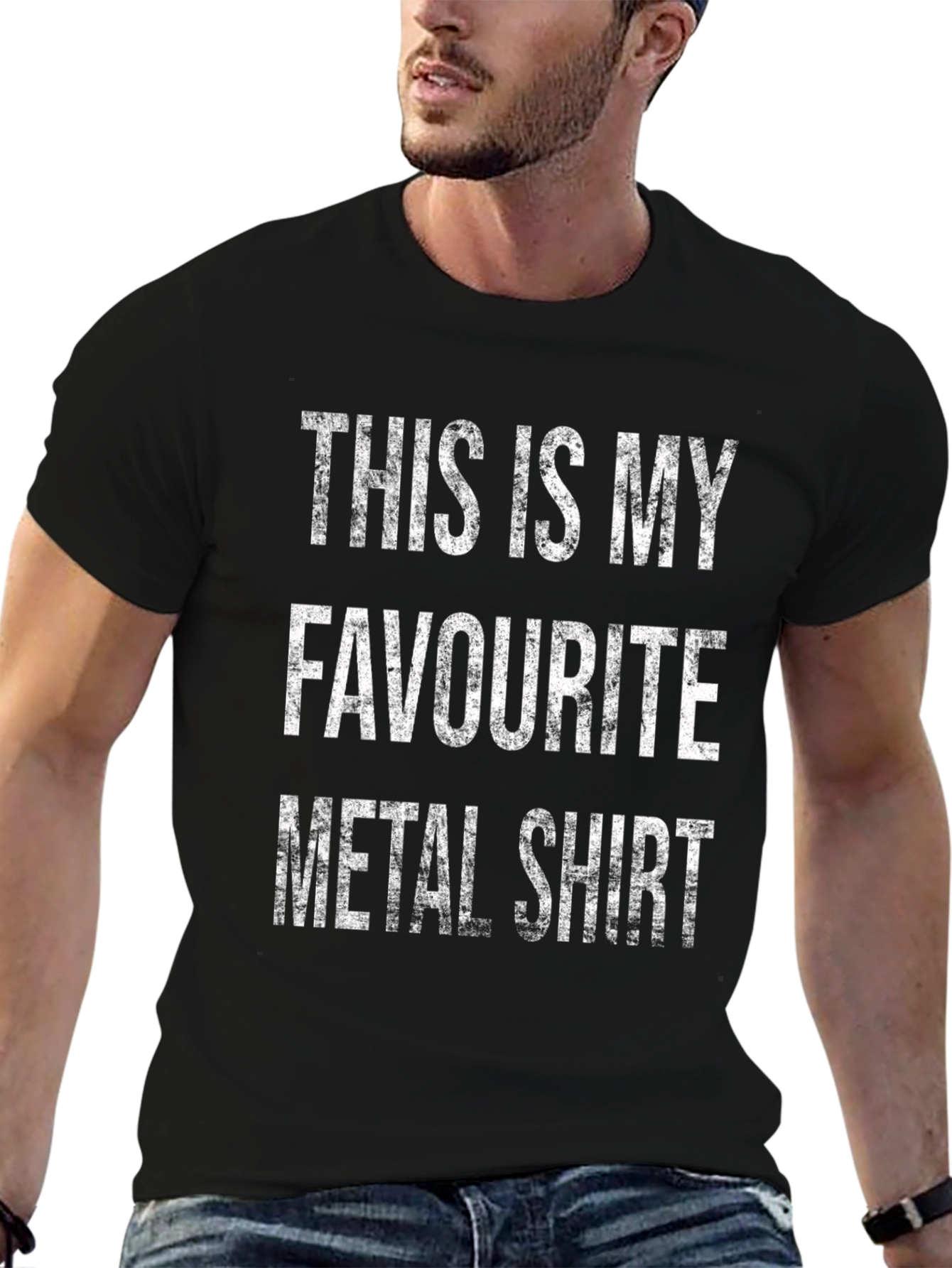 Black Funny Metal Shirt - This is My Favorite Metal Shirt view 6